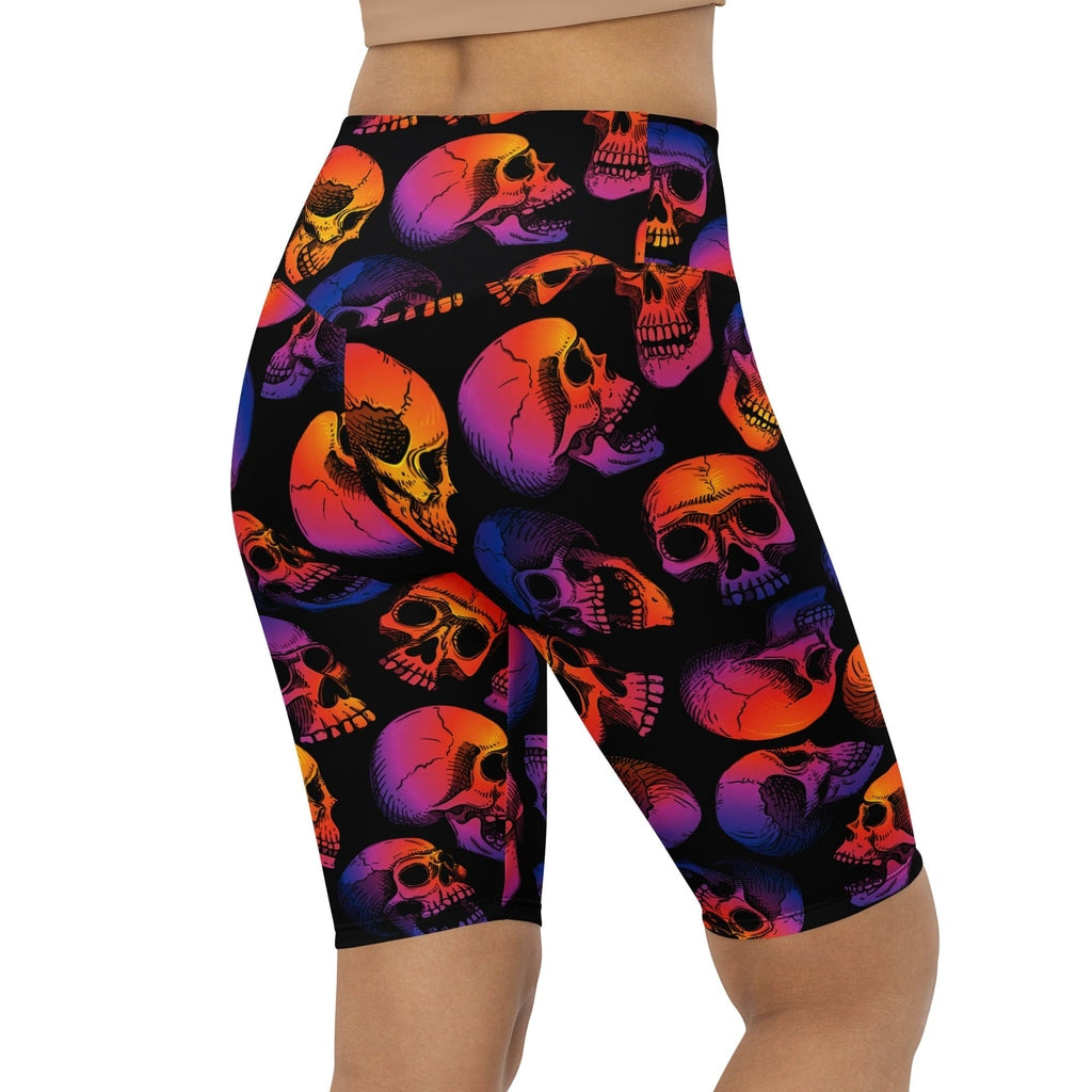 Halloween Skulls Biker Shorts