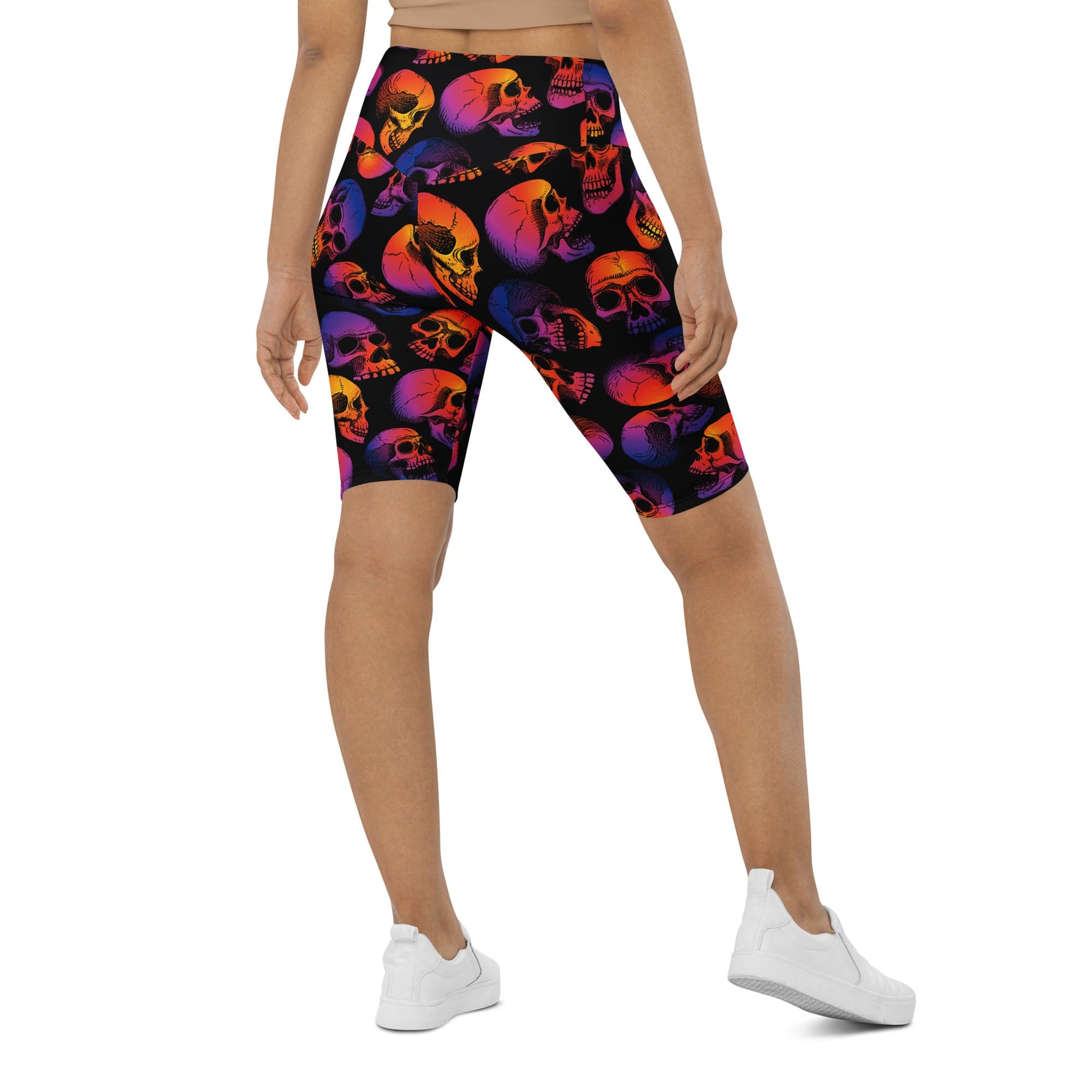 Halloween Skulls Biker Shorts