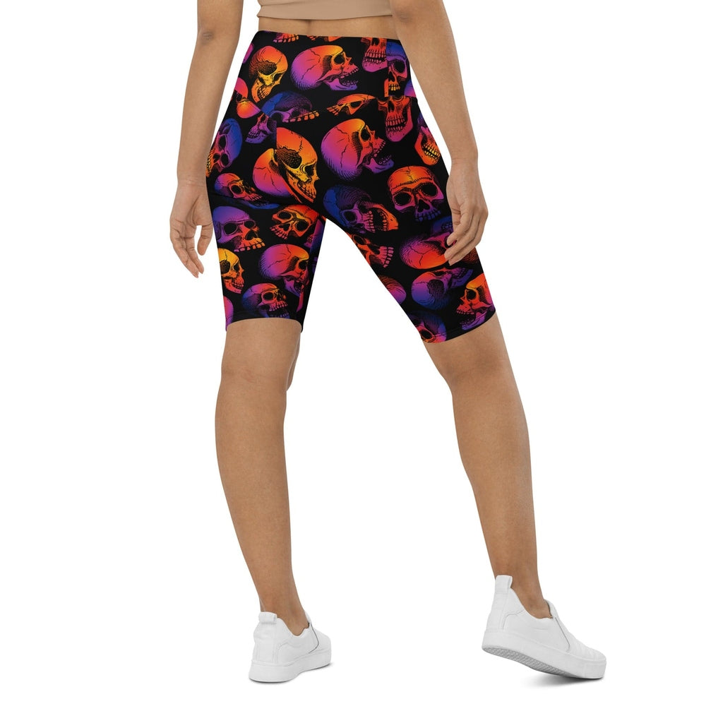 Halloween Skulls Biker Shorts