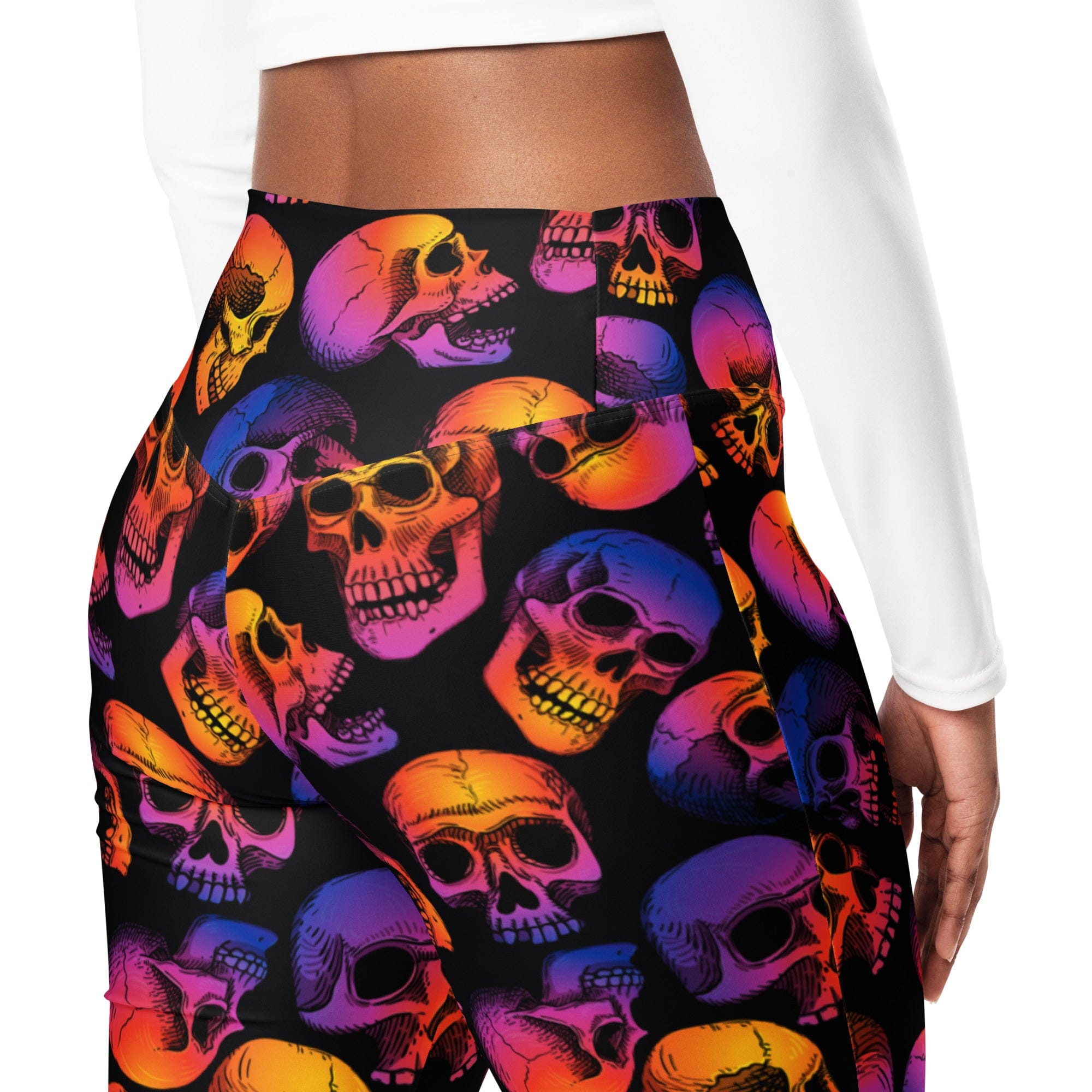 Halloween Skulls Flare Leggings