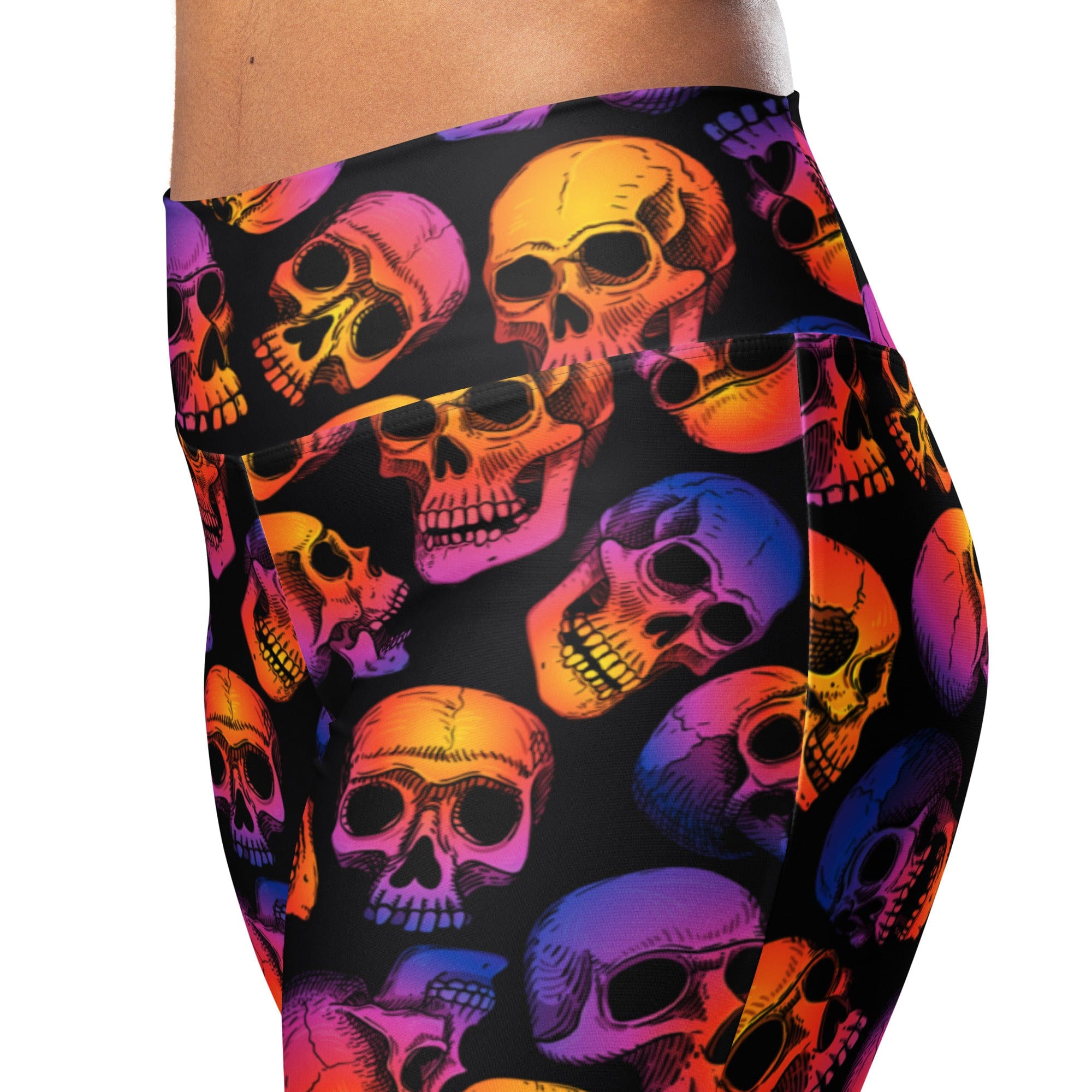 Halloween Skulls Flare Leggings