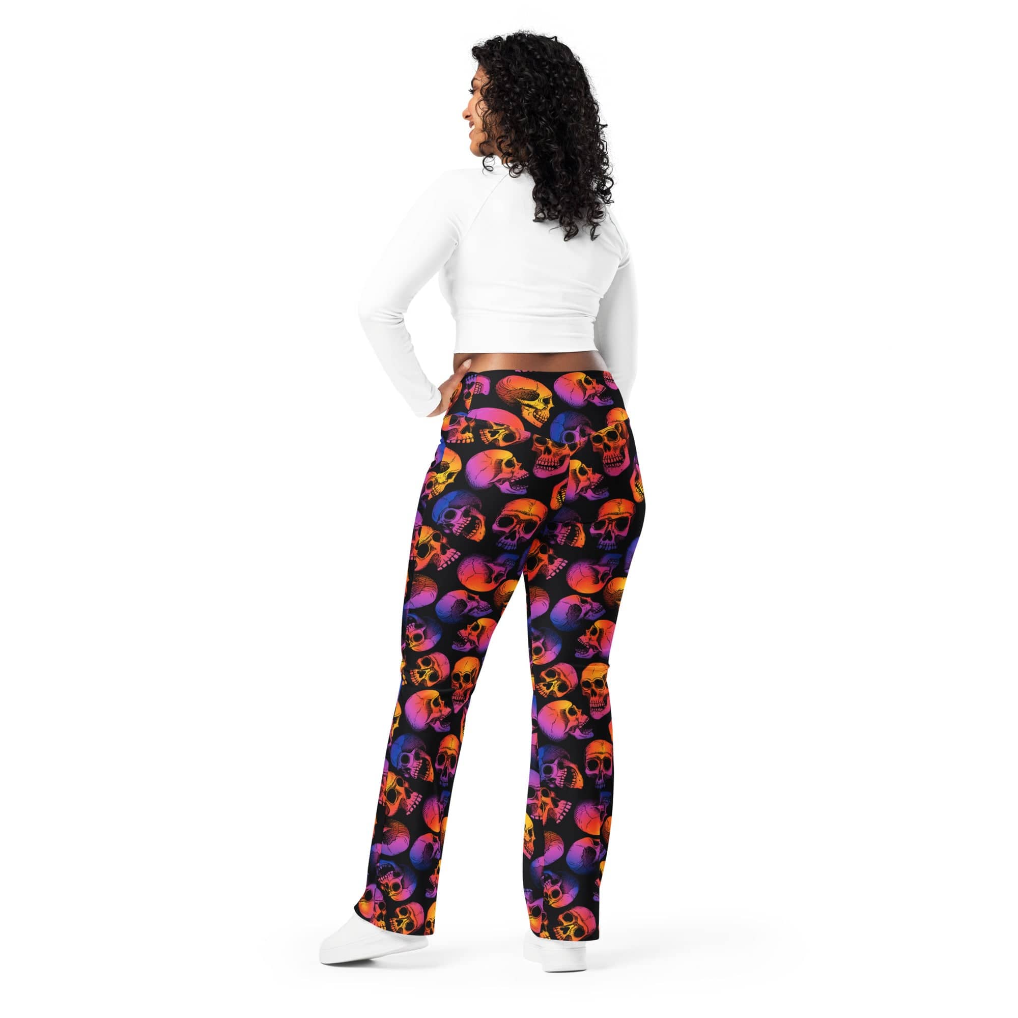 Halloween Skulls Flare Leggings