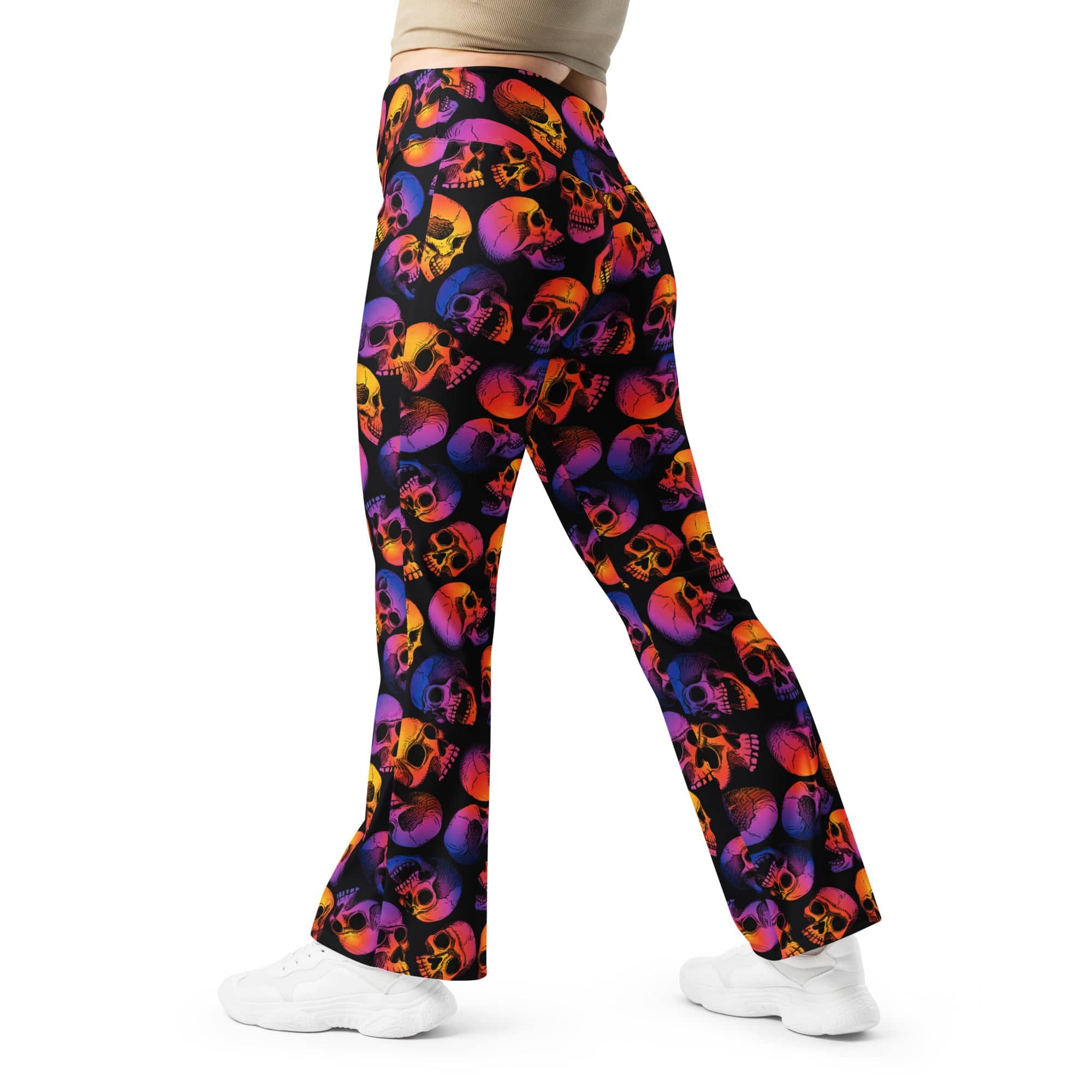 Halloween Skulls Flare Leggings