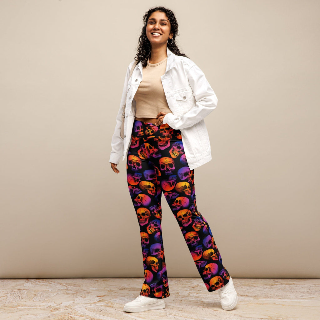 Halloween Skulls Flare Leggings