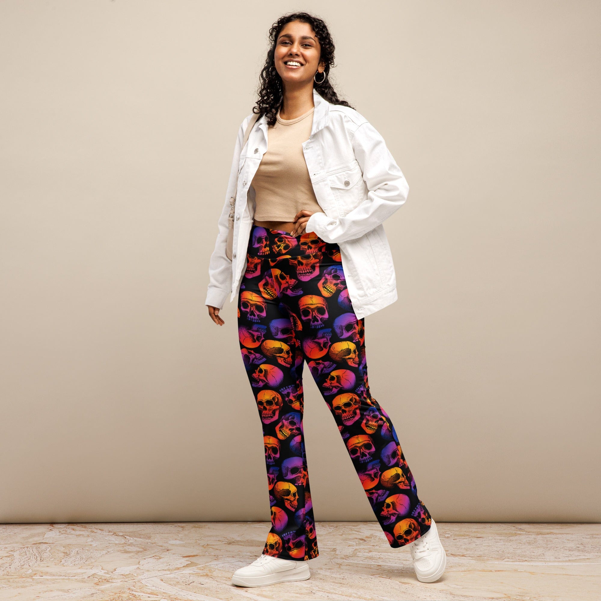 Halloween Skulls Flare Leggings