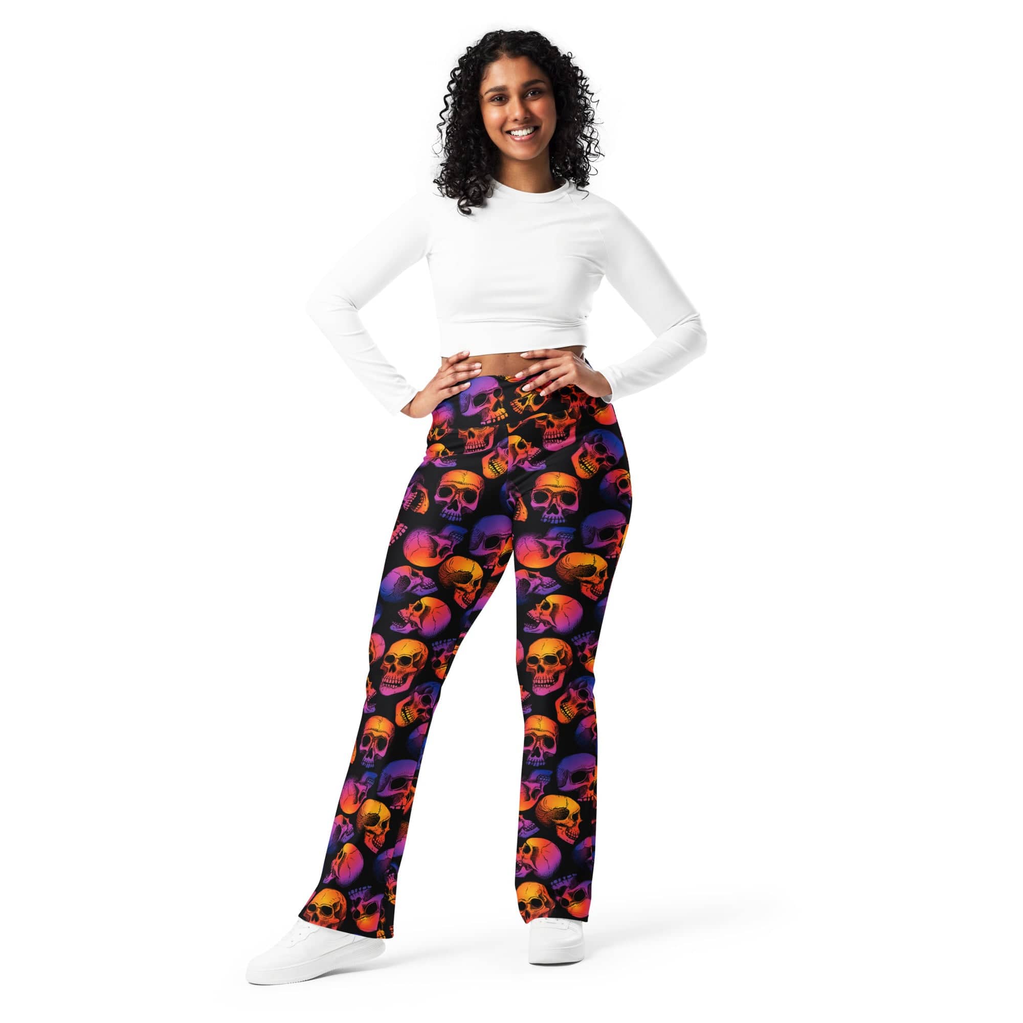 Halloween Skulls Flare Leggings