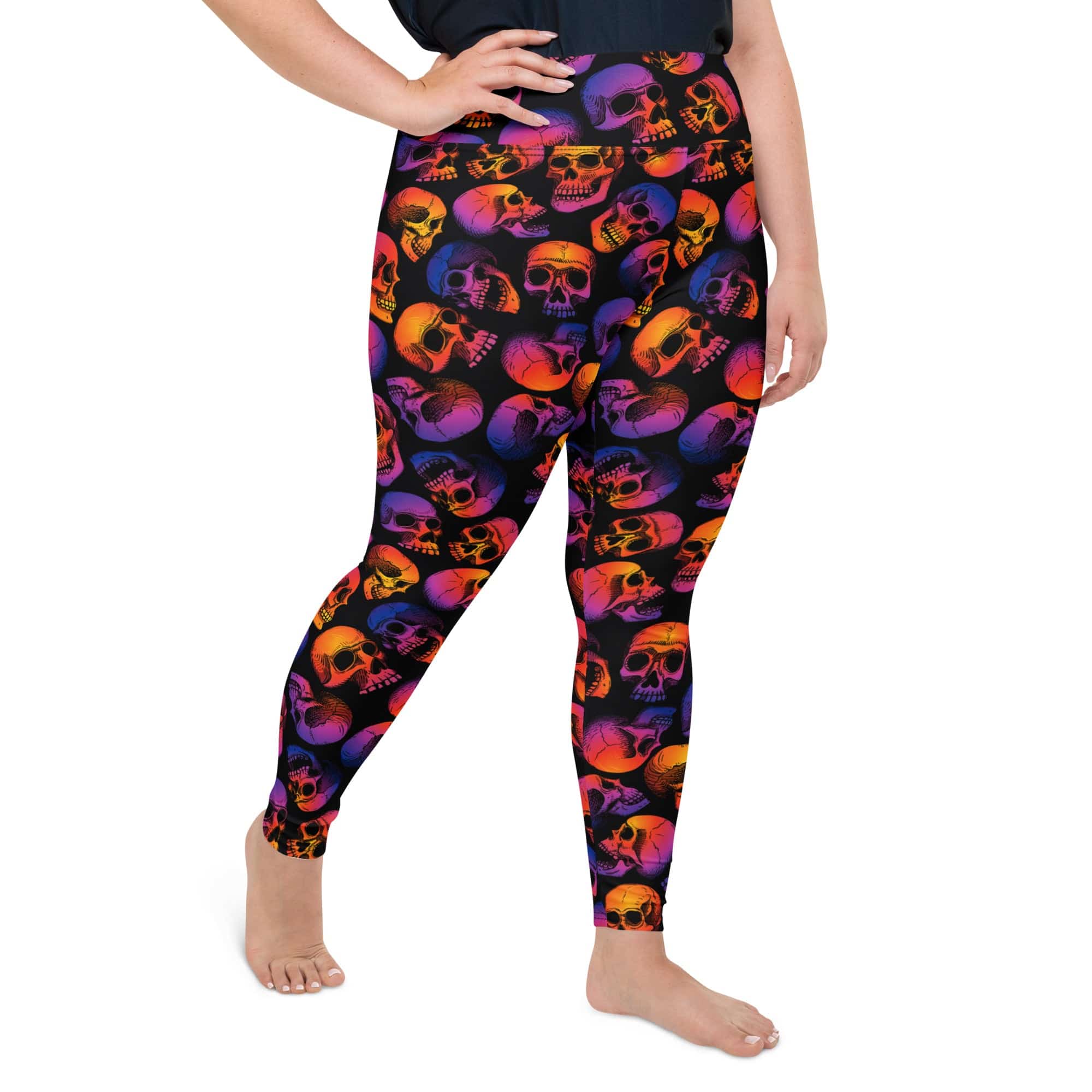Halloween Skulls Plus Size Leggings