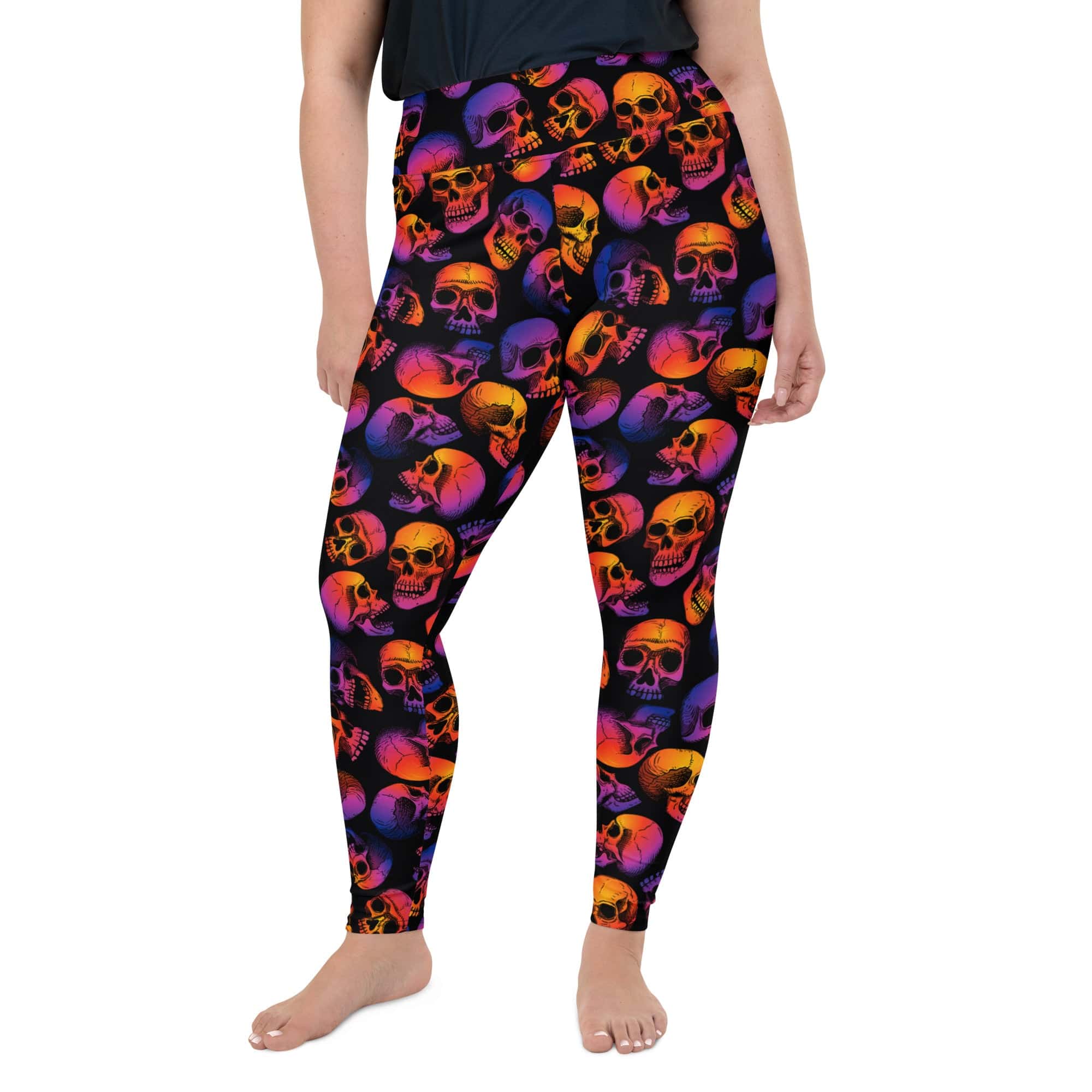 Halloween Skulls Plus Size Leggings