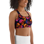 Halloween Skulls Sports Bra