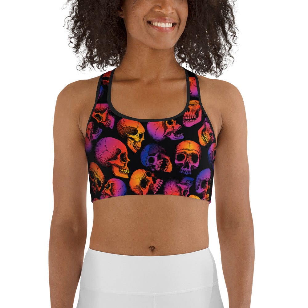 Halloween Skulls Sports Bra