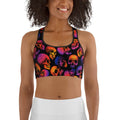Halloween Skulls Sports Bra
