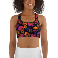 Halloween Skulls Sports Bra