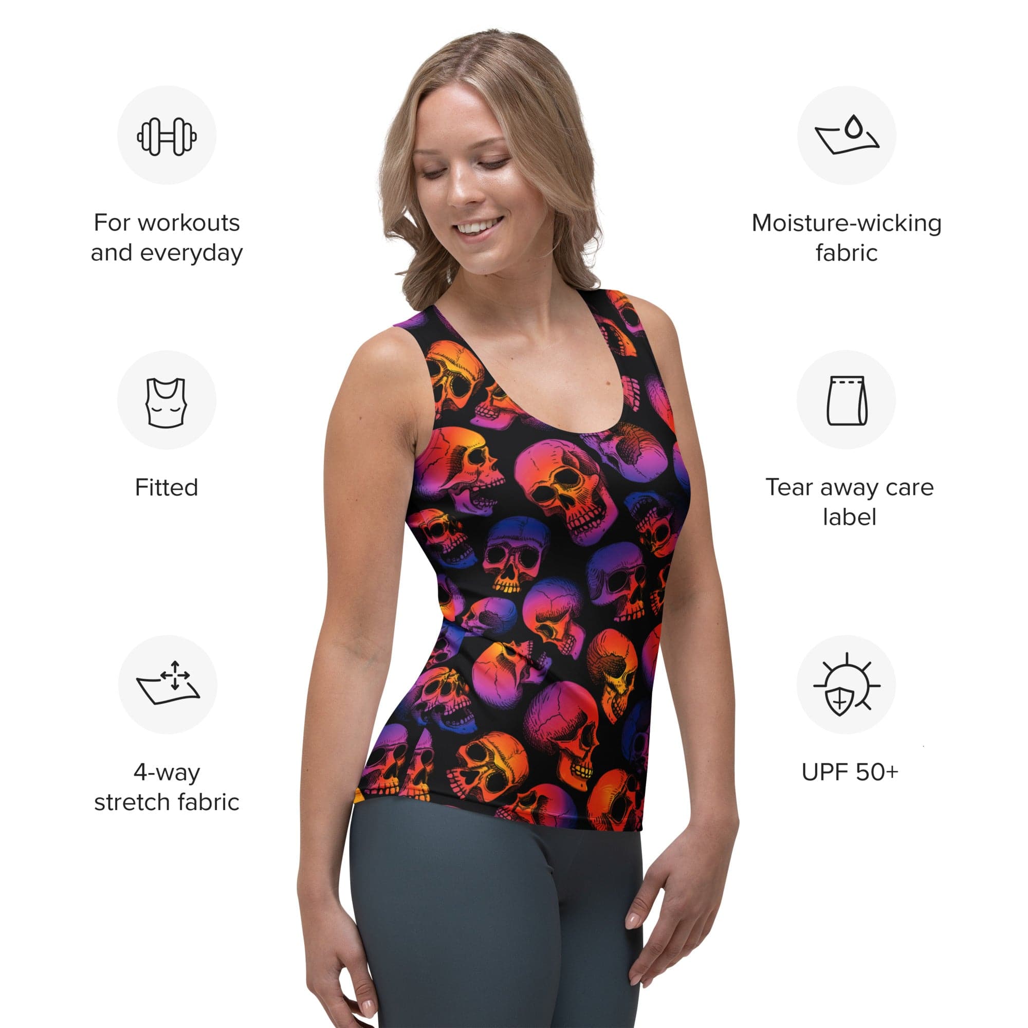 Halloween Skulls Tank Top