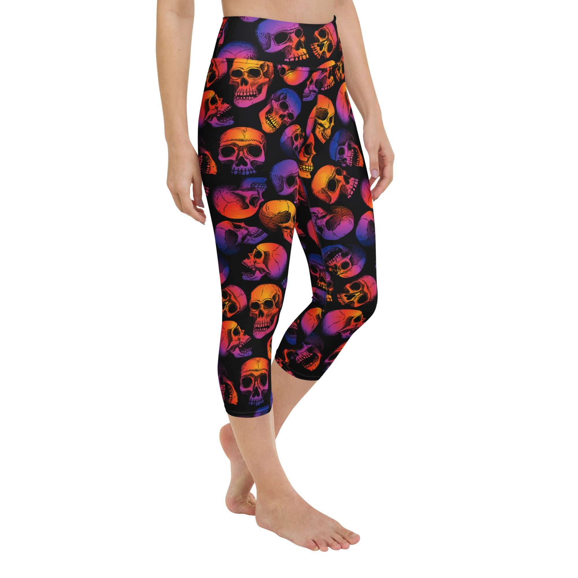 Halloween Skulls Yoga Capris