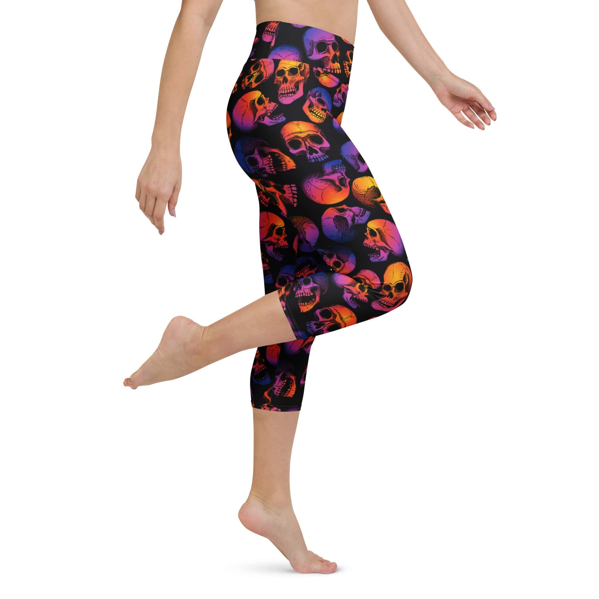 Halloween Skulls Yoga Capris