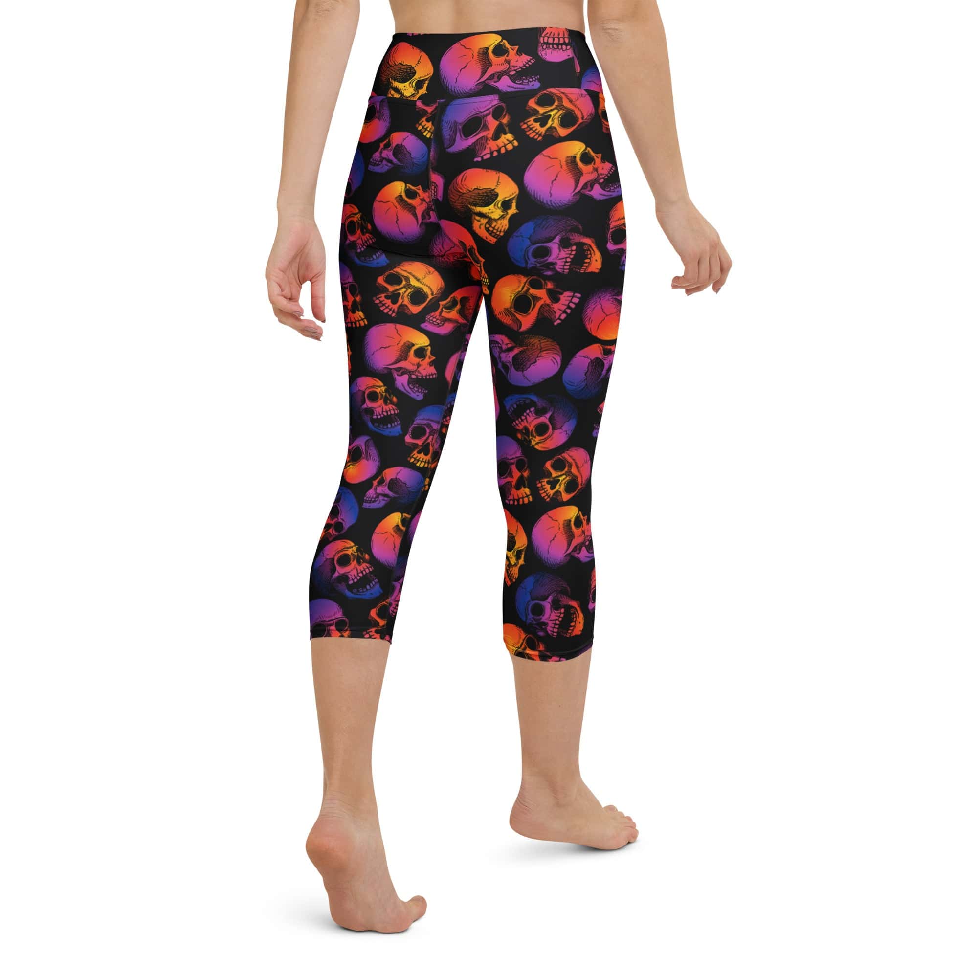 Halloween Skulls Yoga Capris