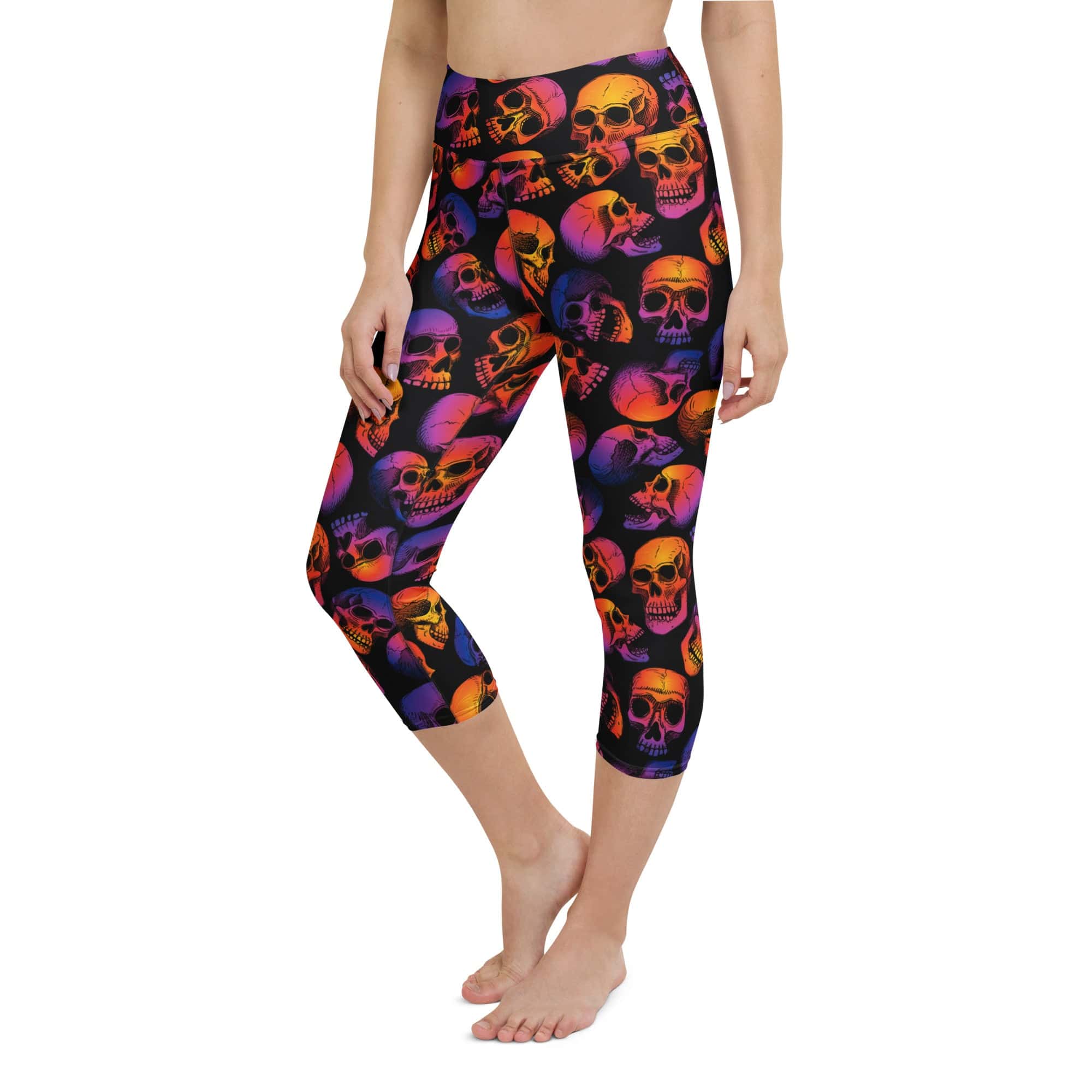Halloween Skulls Yoga Capris