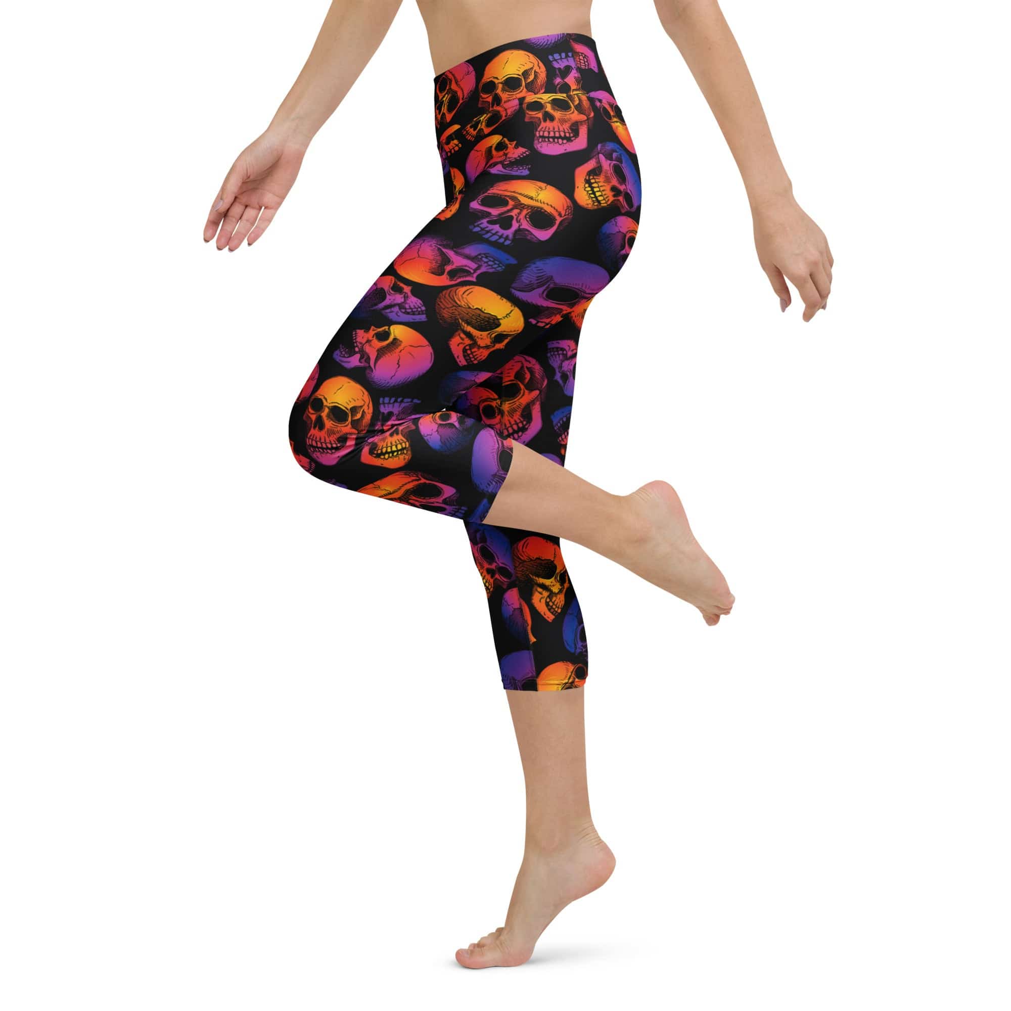 Halloween Skulls Yoga Capris