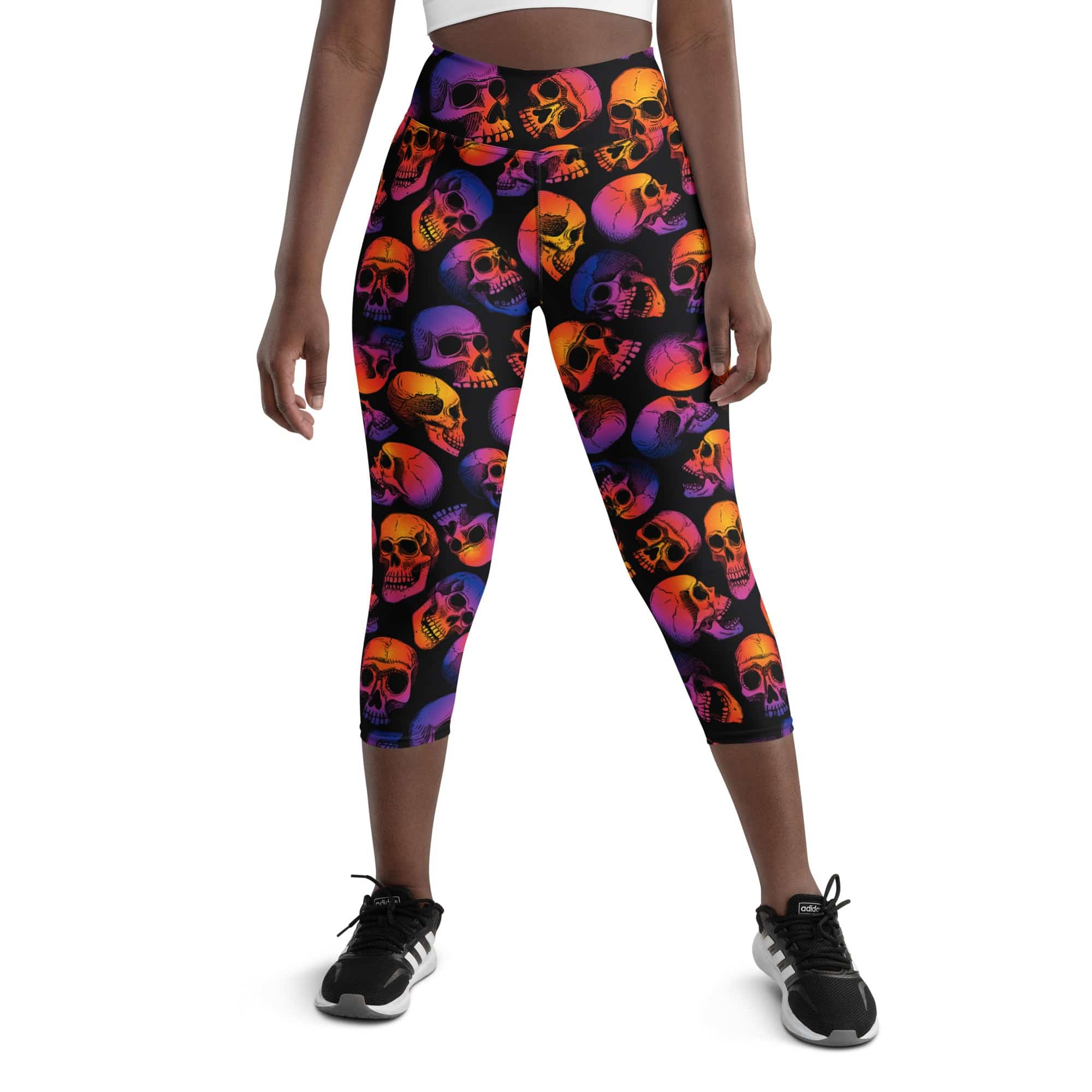 Halloween Skulls Yoga Capris