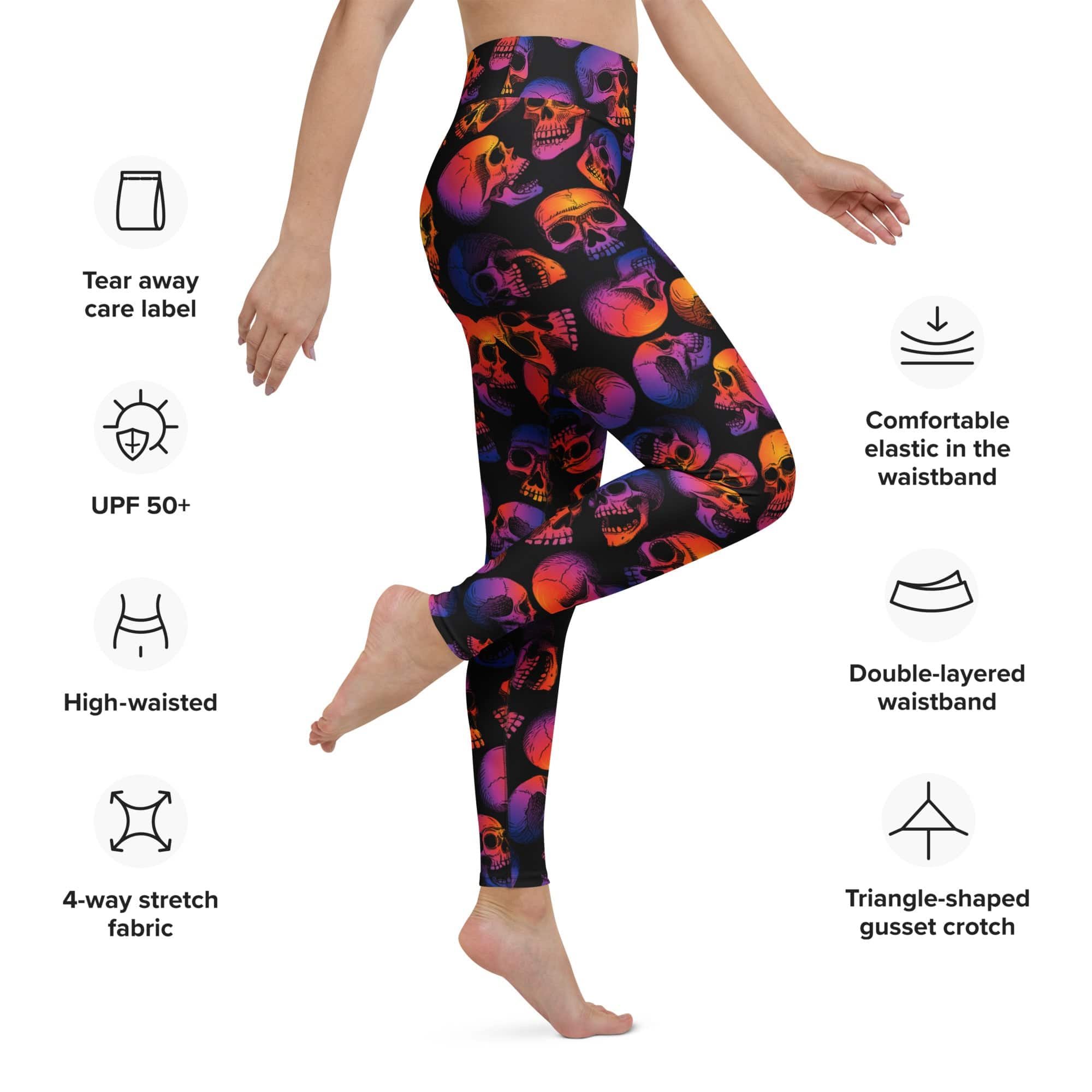 Halloween Skulls Yoga Leggings