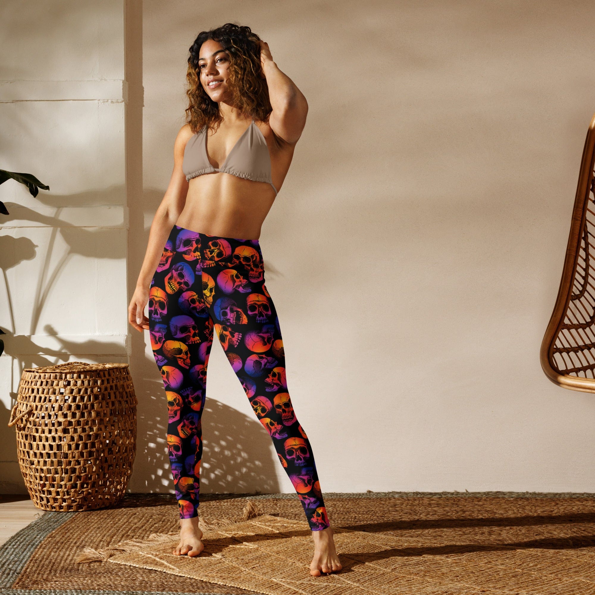 Halloween Skulls Yoga Leggings