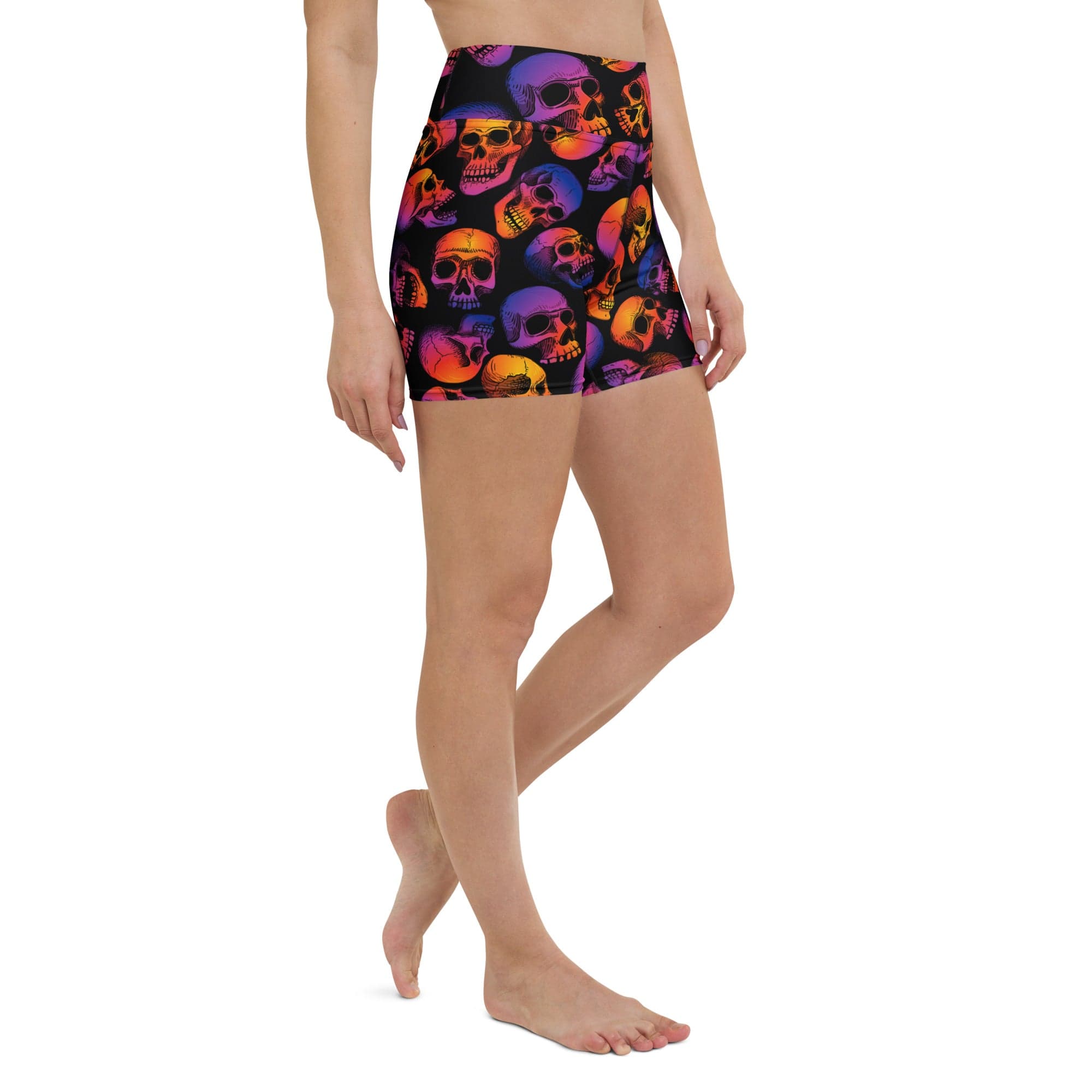 Halloween Skulls Yoga Shorts