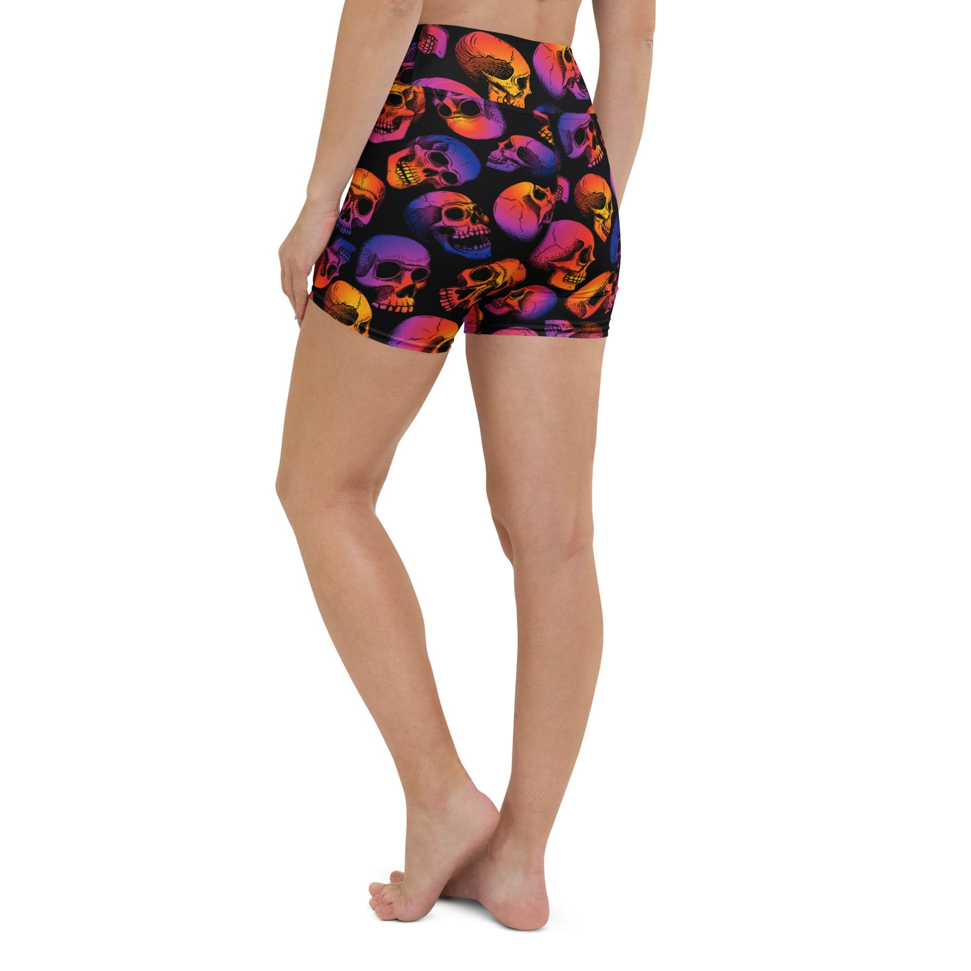 Halloween Skulls Yoga Shorts
