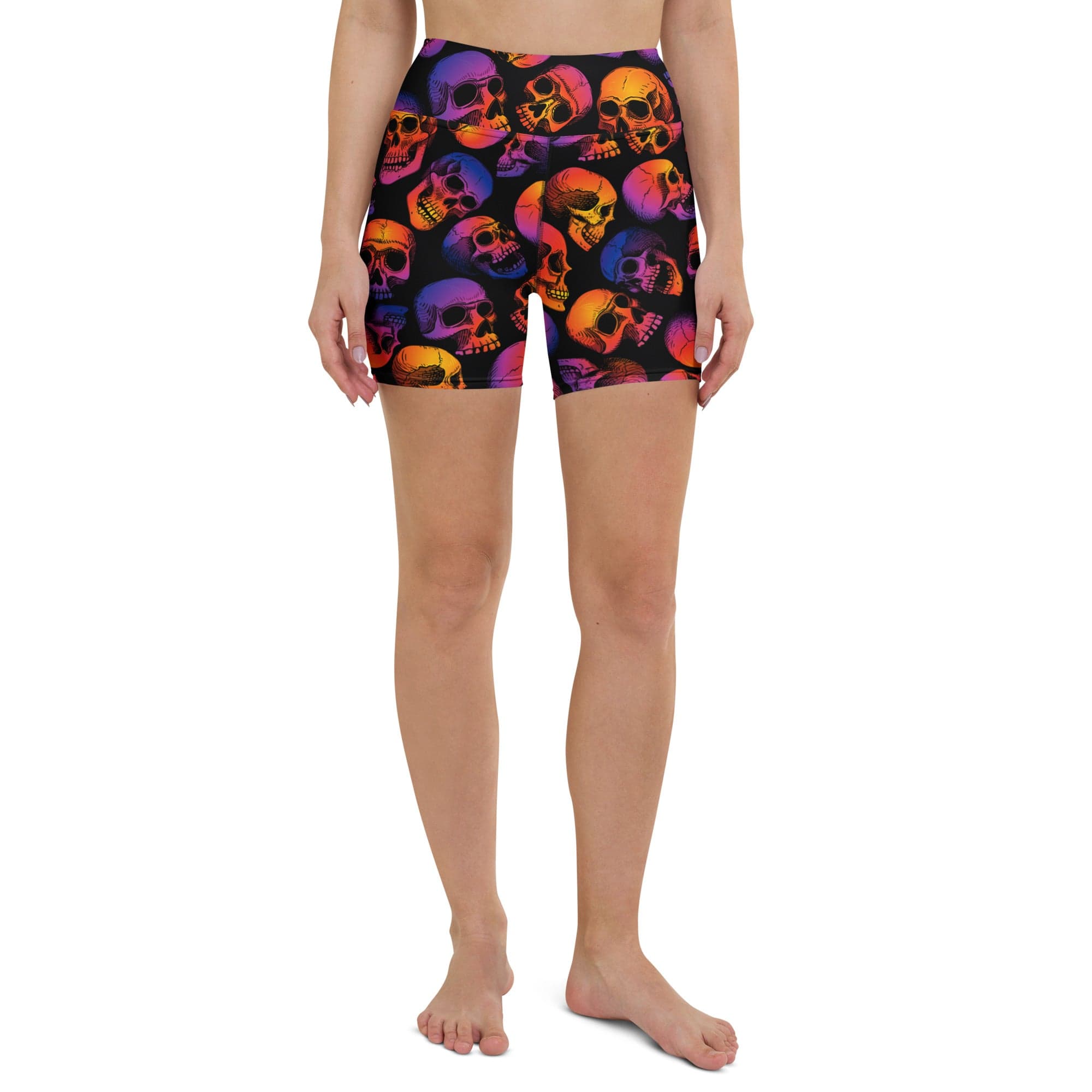 Halloween Skulls Yoga Shorts