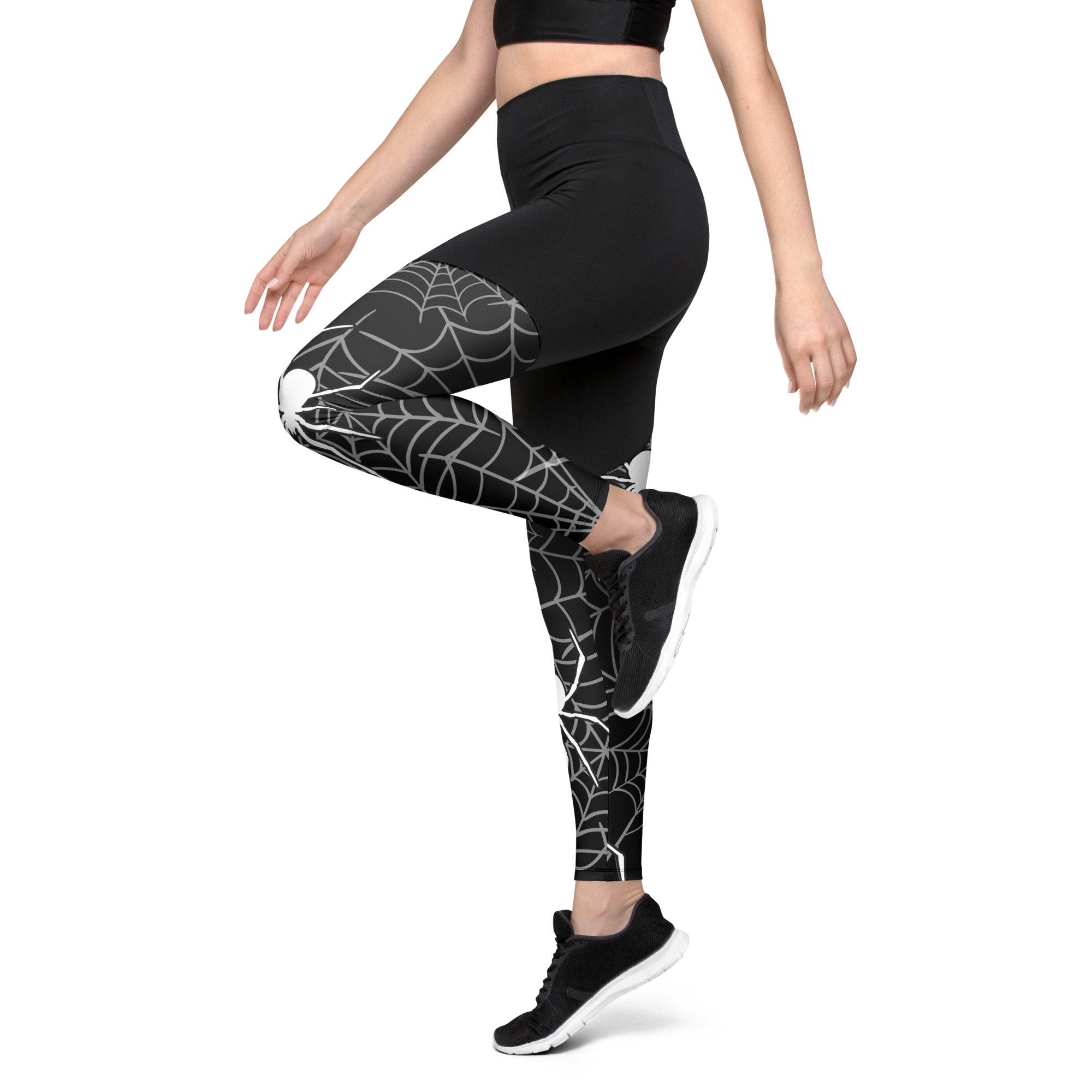 Halloween Spiderwebs Compression Leggings