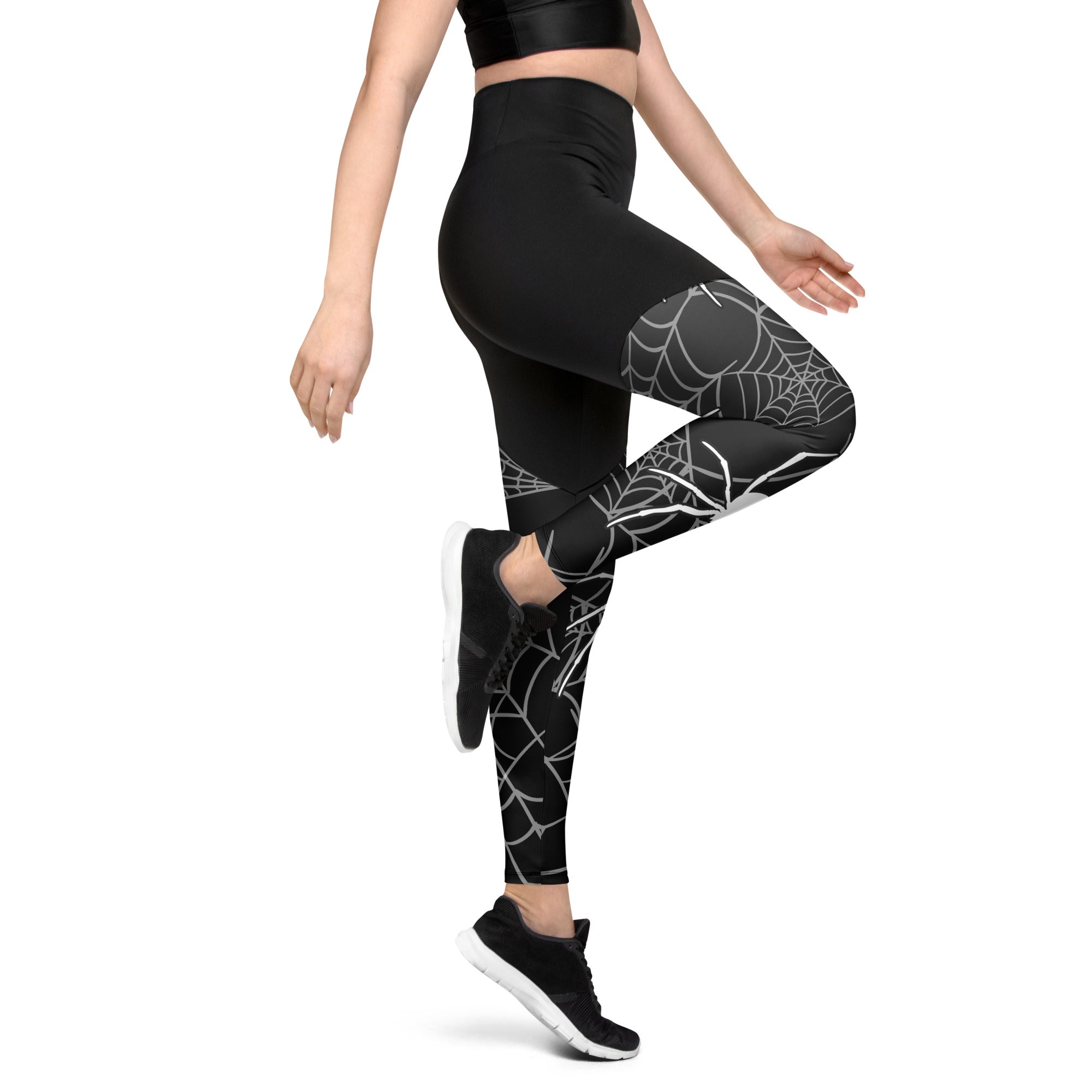 Halloween Spiderwebs Compression Leggings