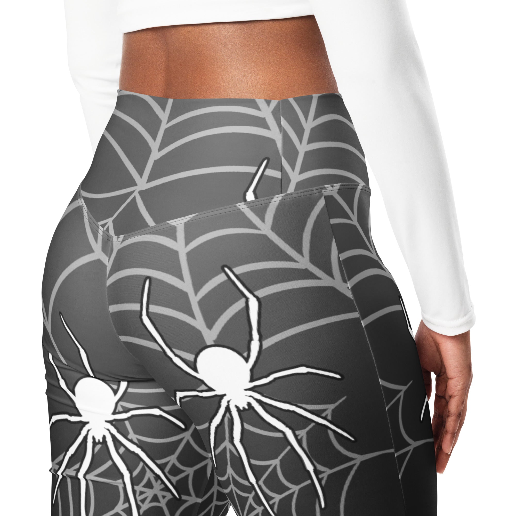 Halloween Spiderwebs Flare Leggings