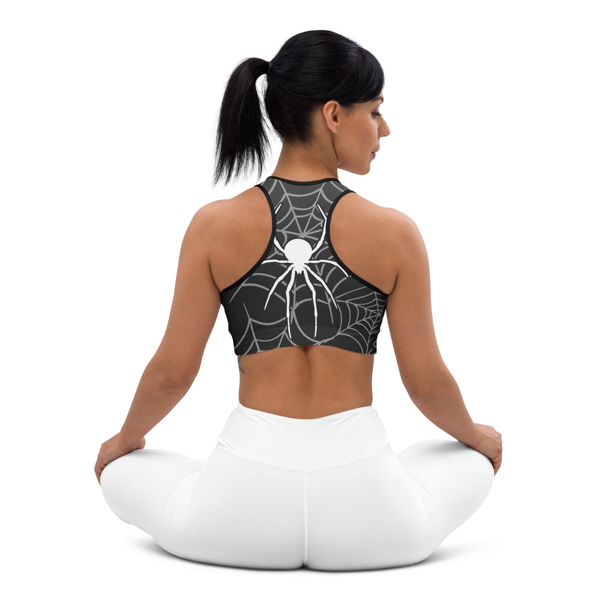 Halloween Spiderwebs Sports Bra