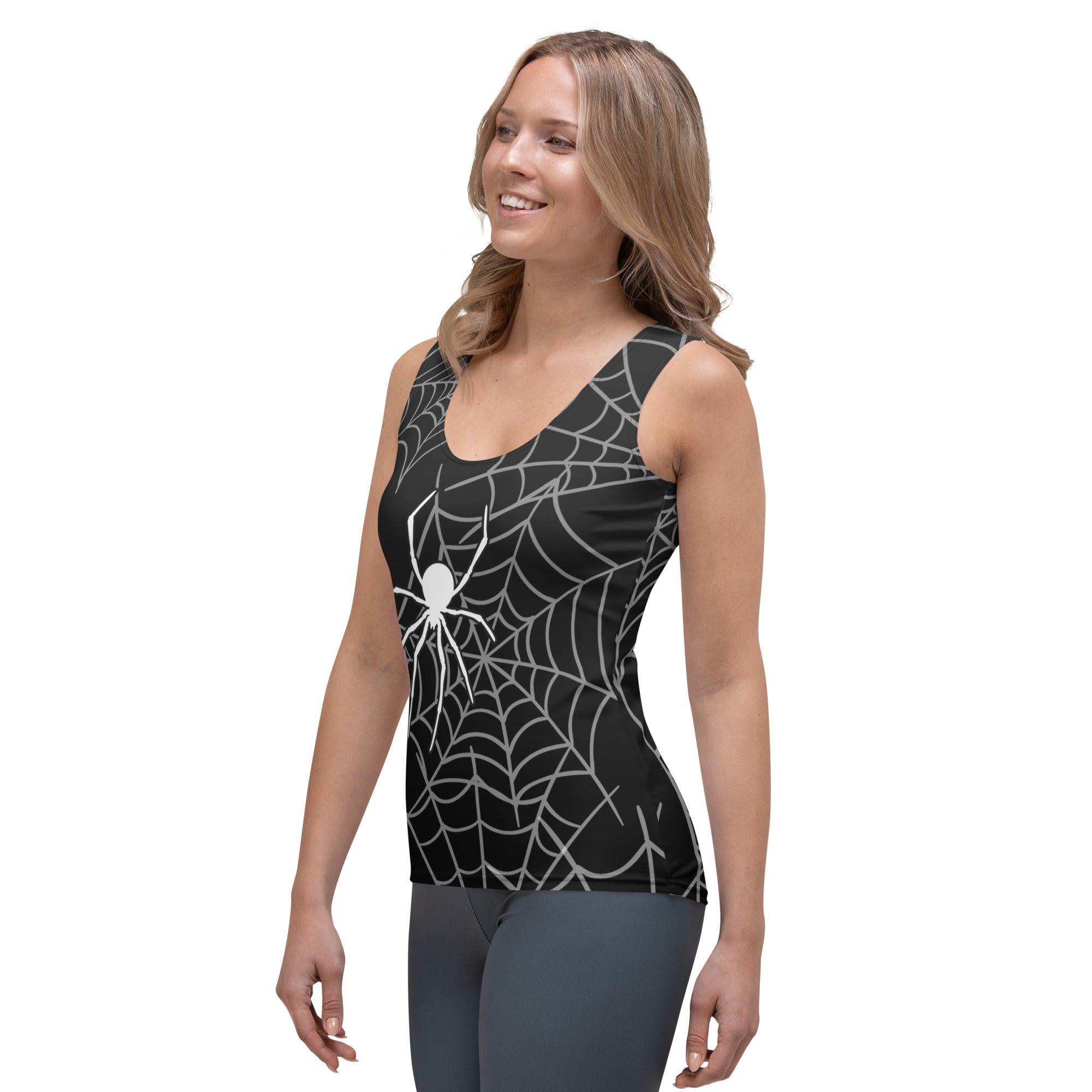 Halloween Spiderwebs Tank Top