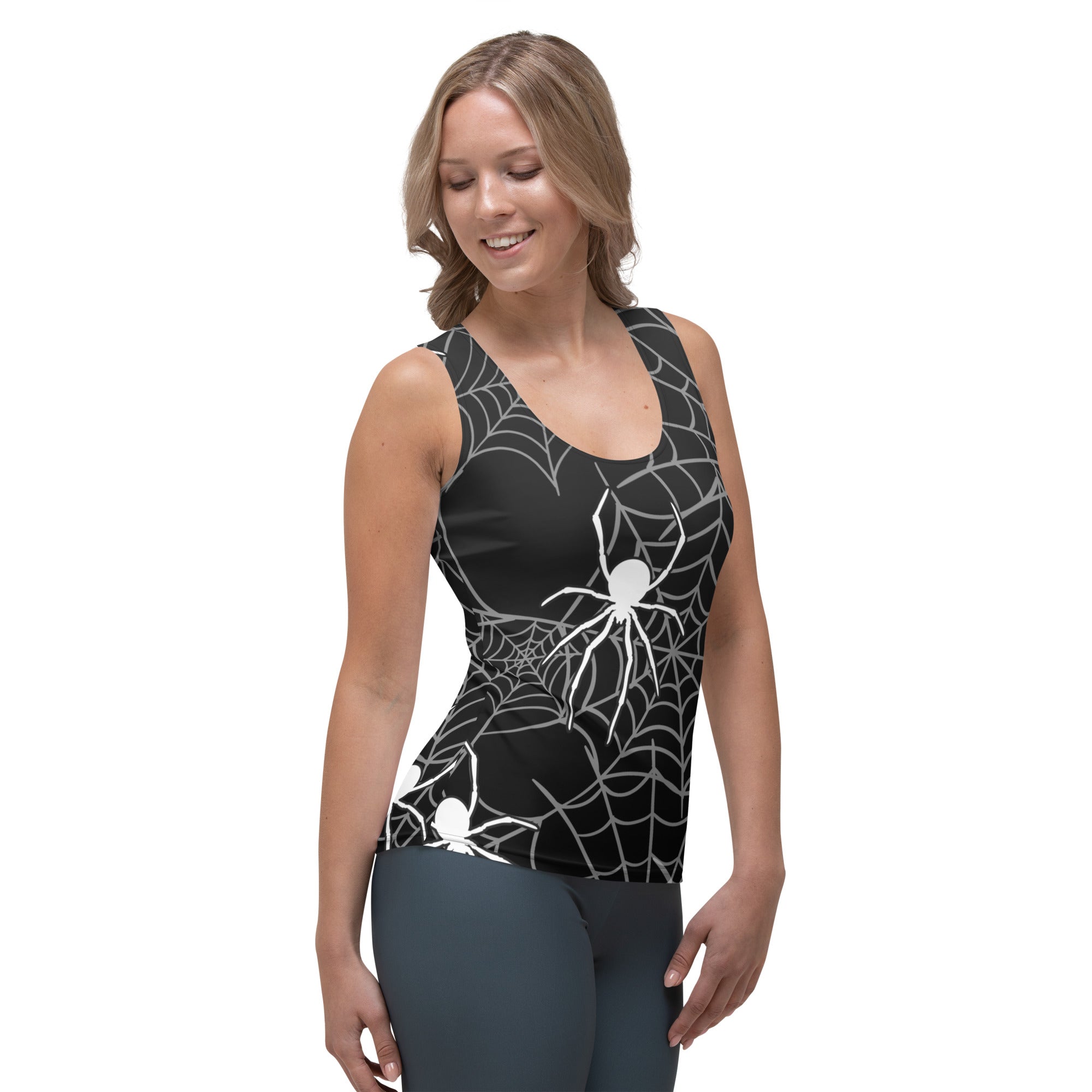 Halloween Spiderwebs Tank Top