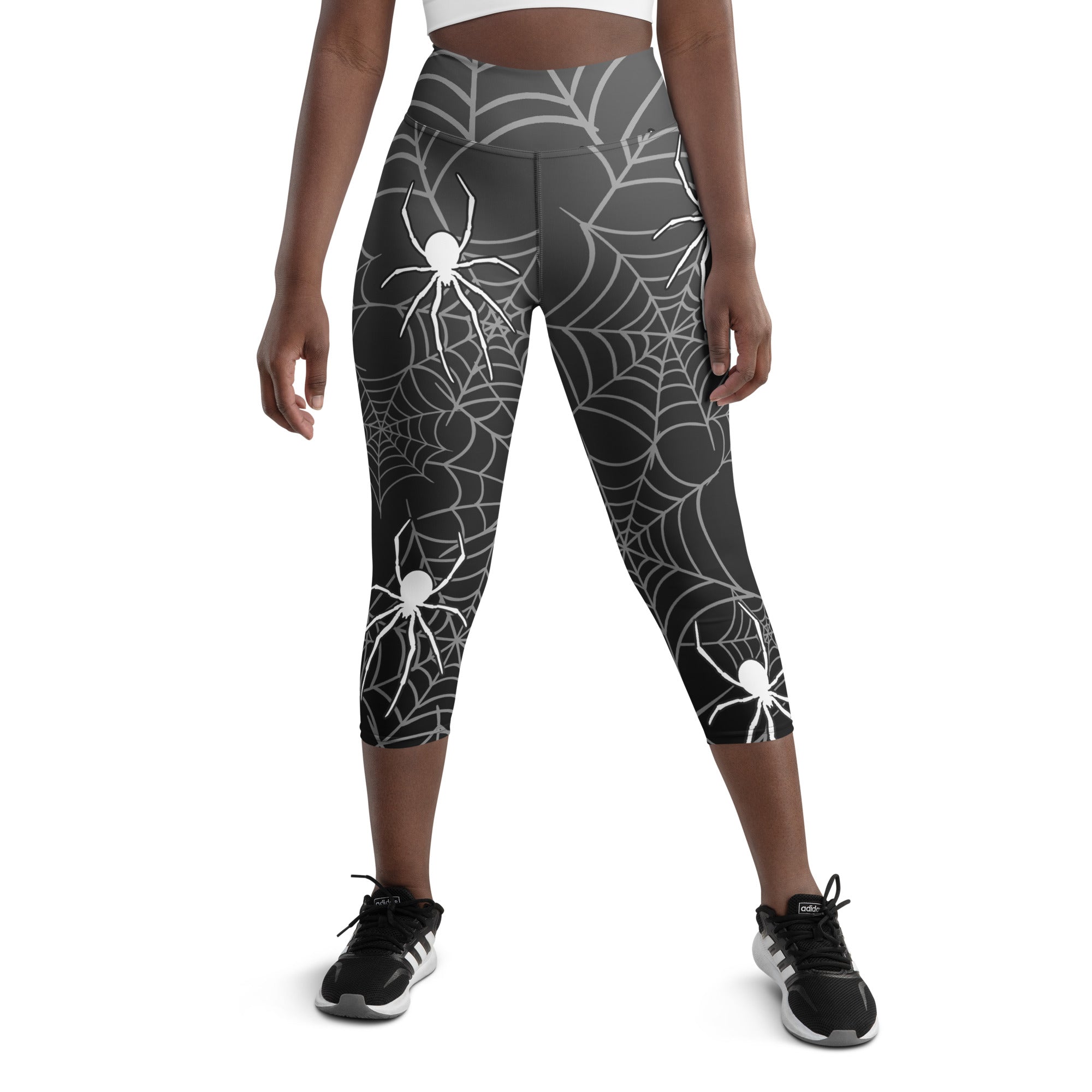 Halloween Spiderwebs Yoga Capris