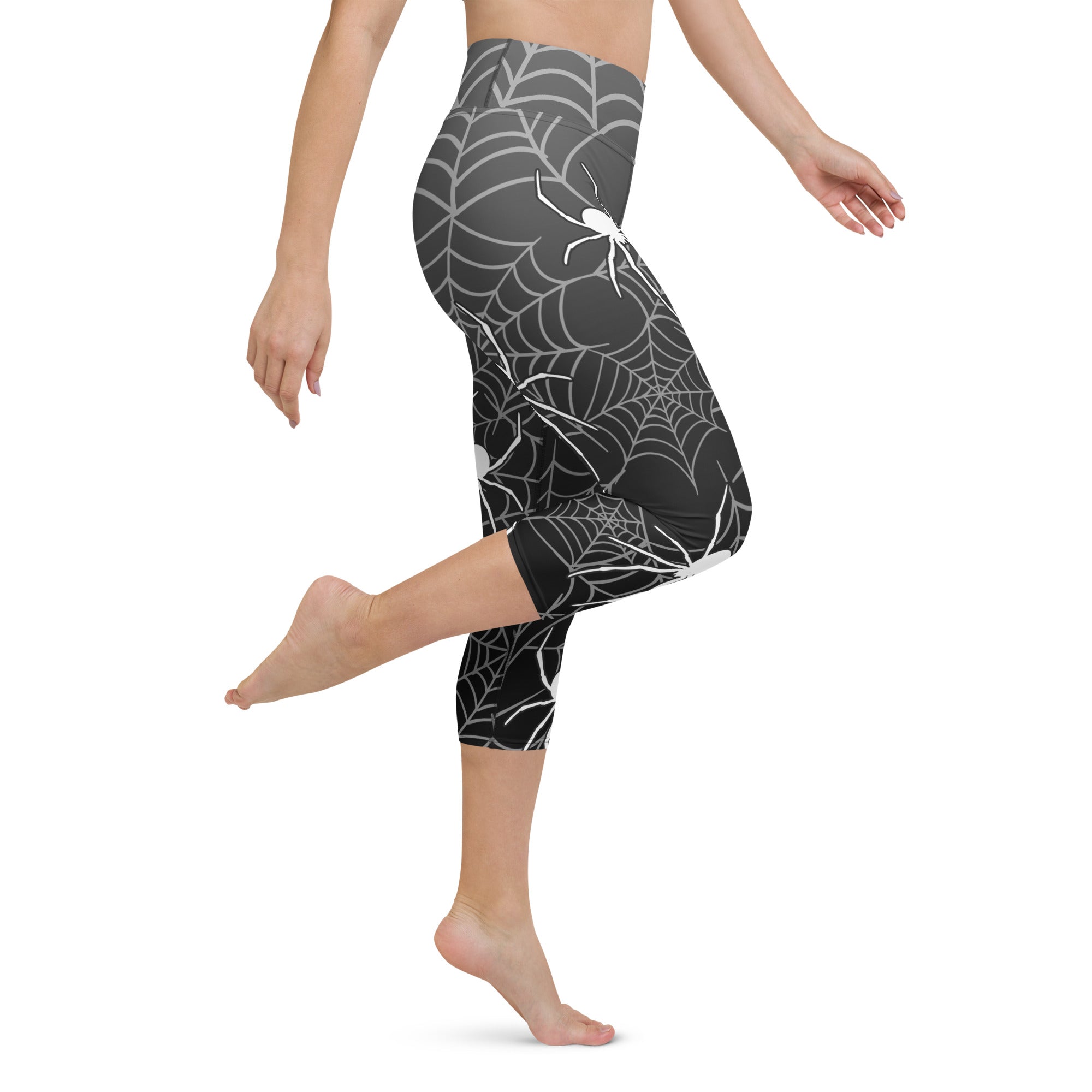 Halloween Spiderwebs Yoga Capris