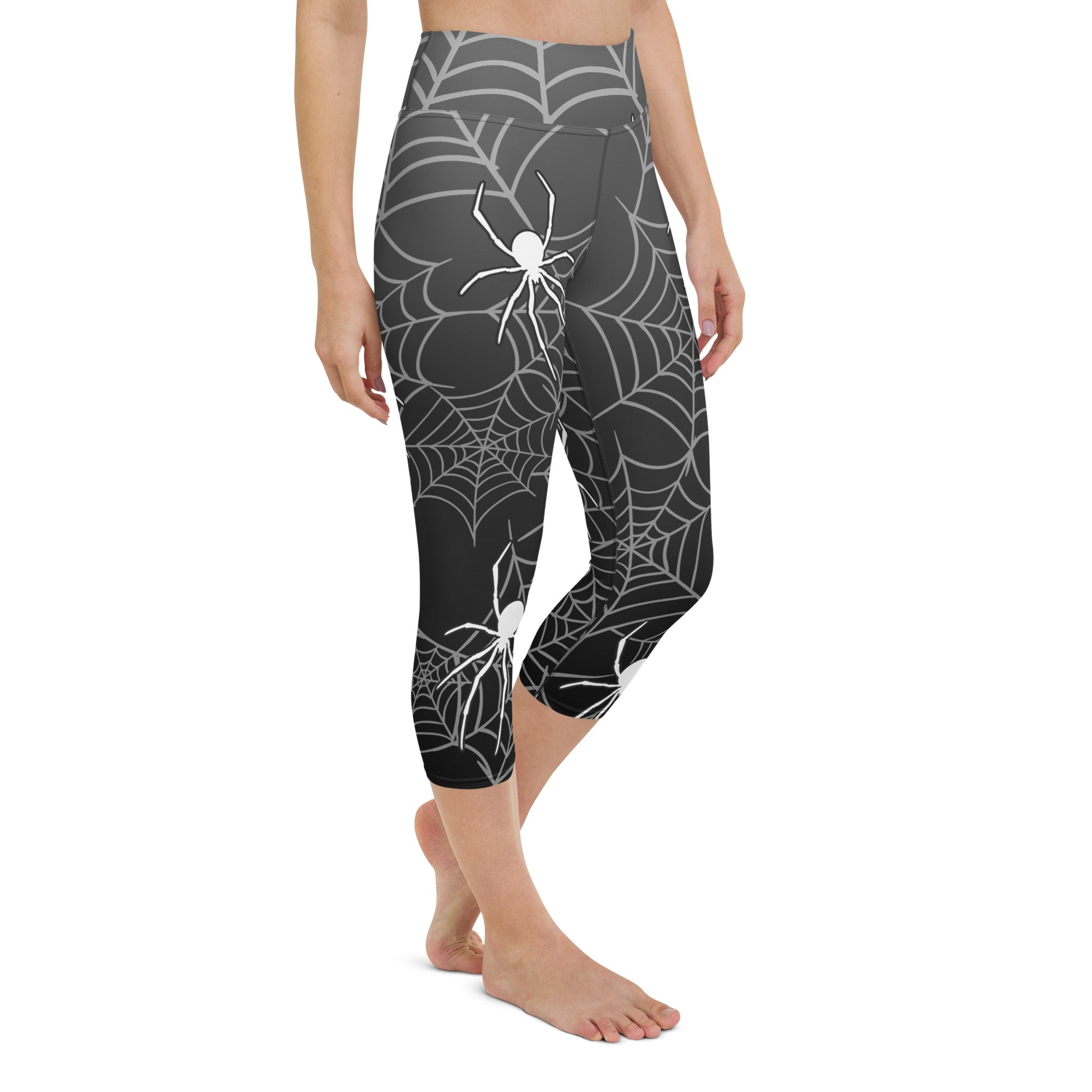 Halloween Spiderwebs Yoga Capris