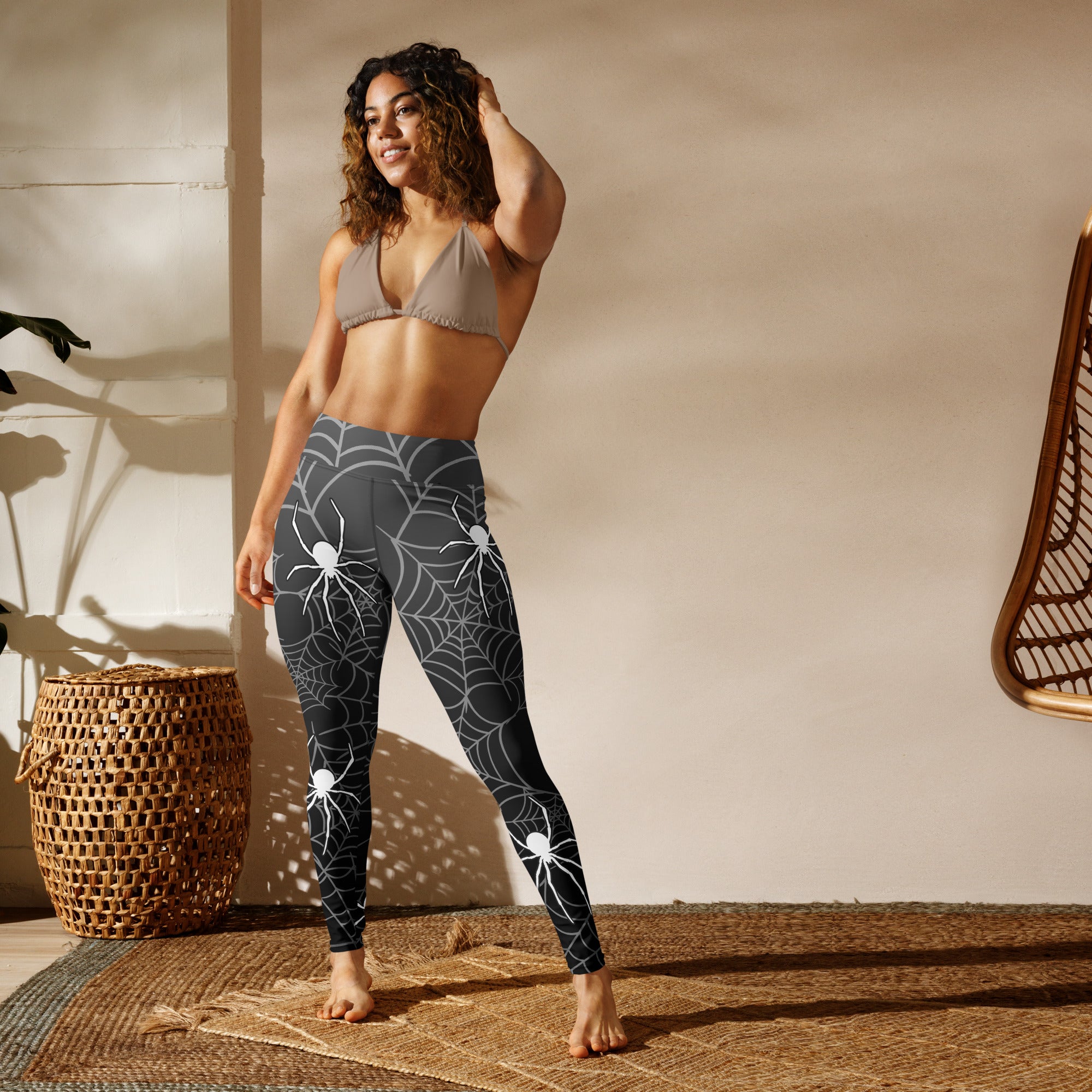 Halloween Spiderwebs Yoga Leggings