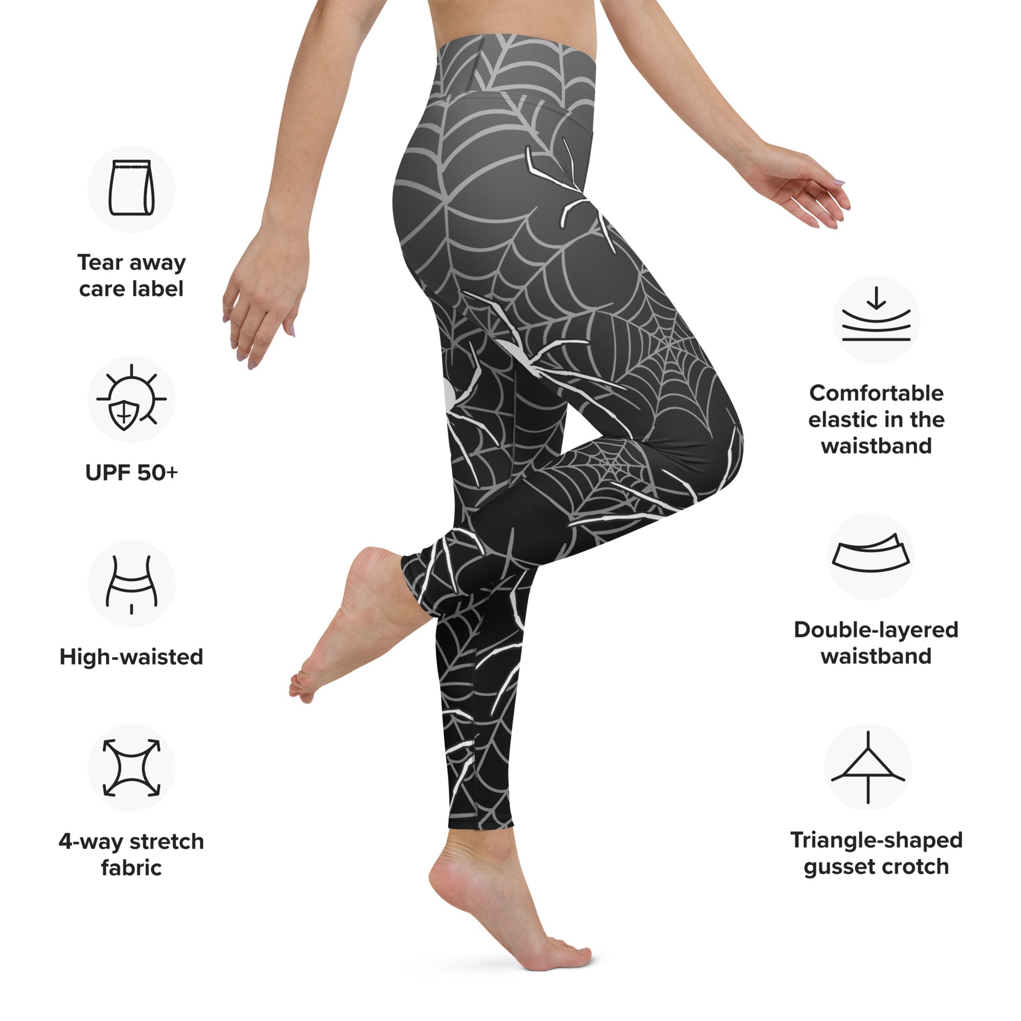 Halloween Spiderwebs Yoga Leggings