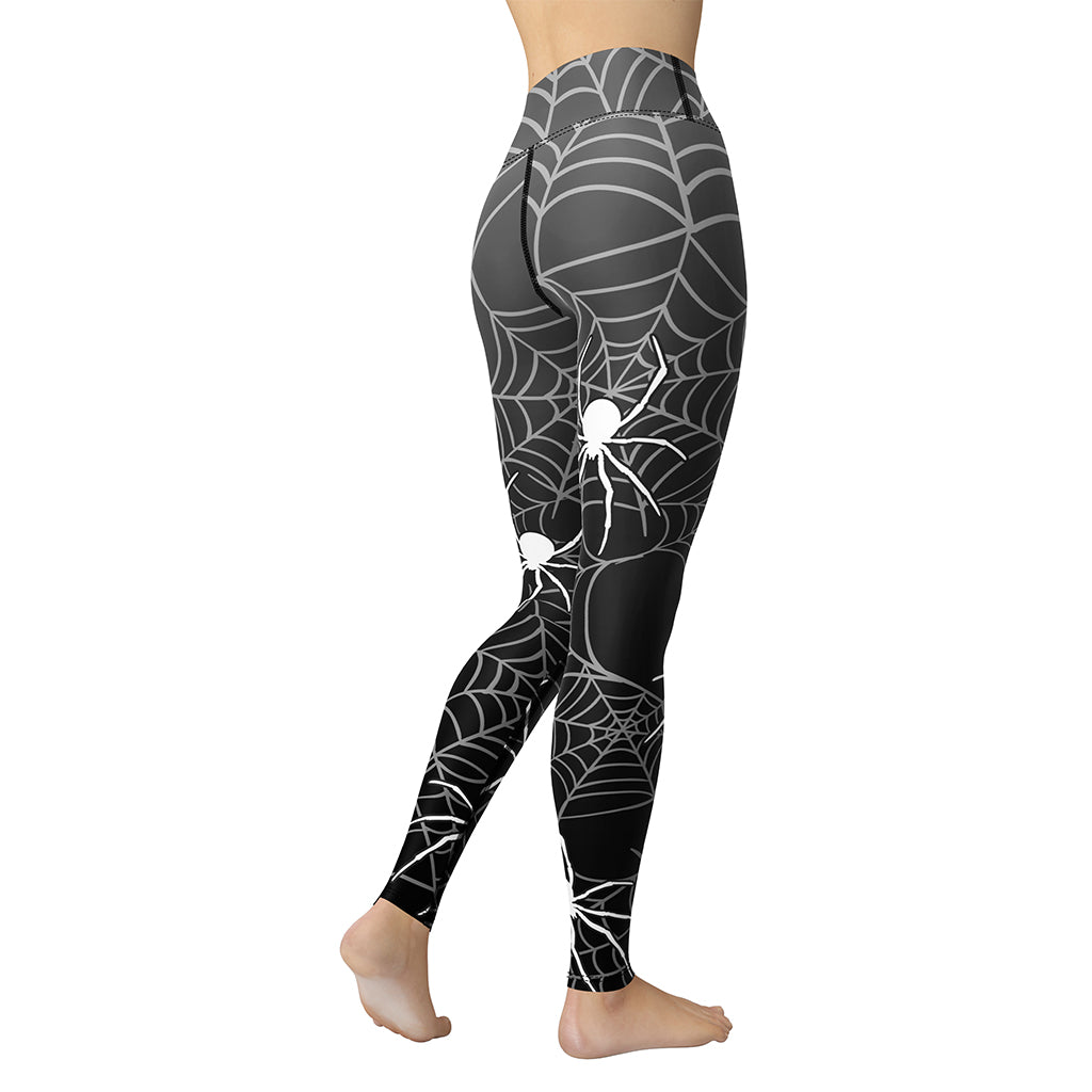 Halloween Spiderwebs Yoga Leggings