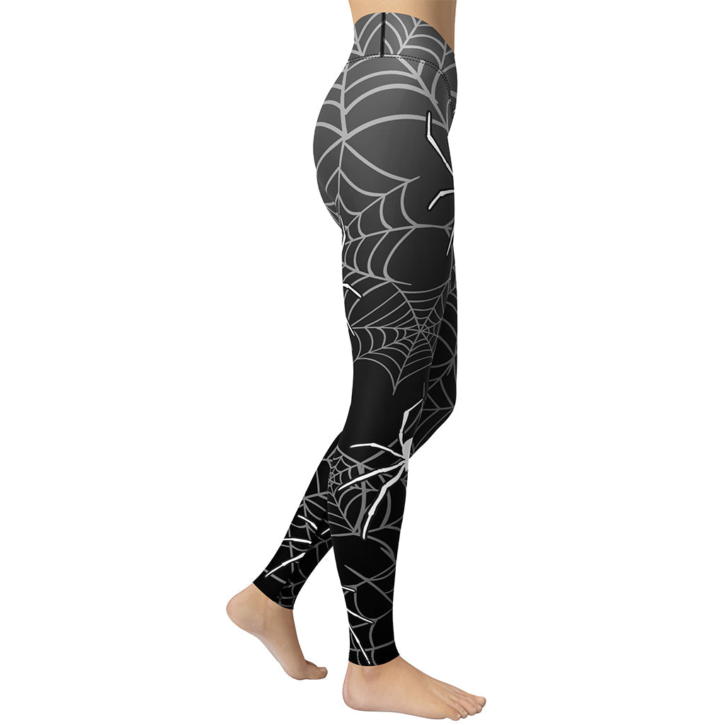 Halloween Spiderwebs Yoga Leggings