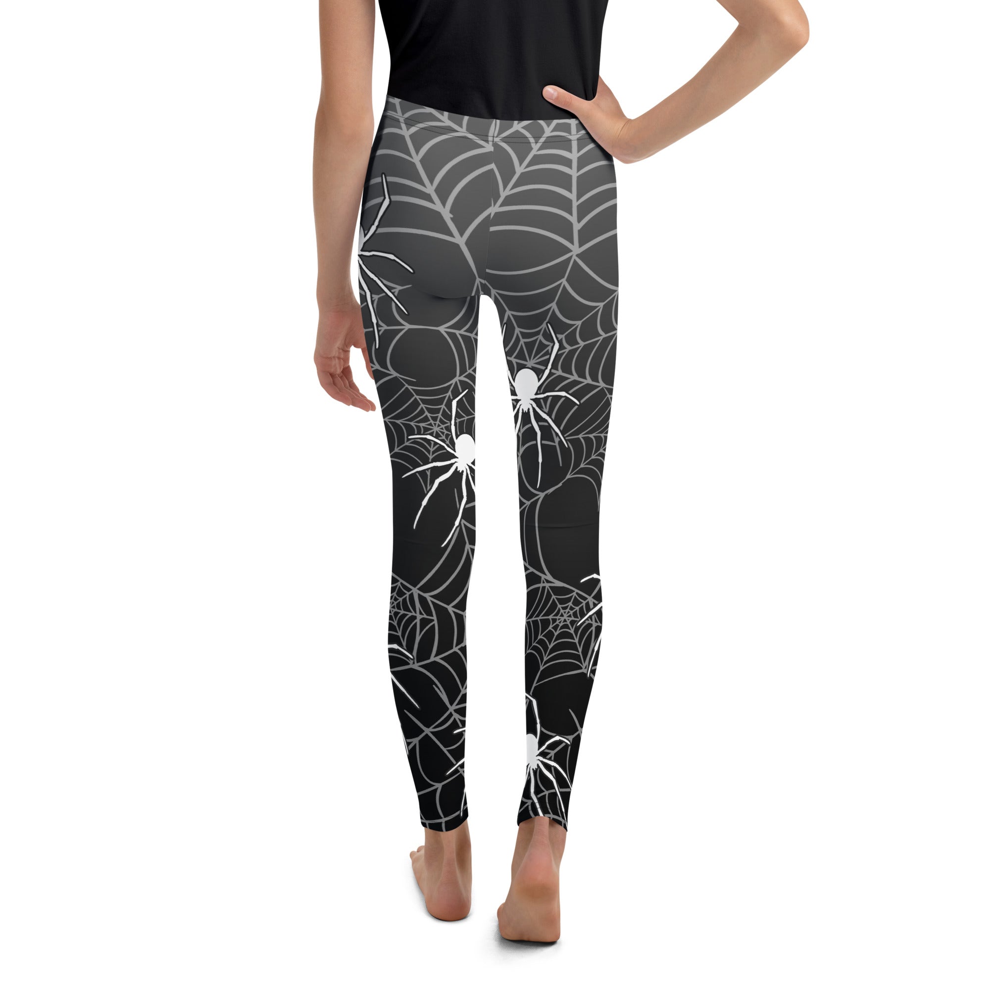 Halloween Spiderwebs Youth Leggings