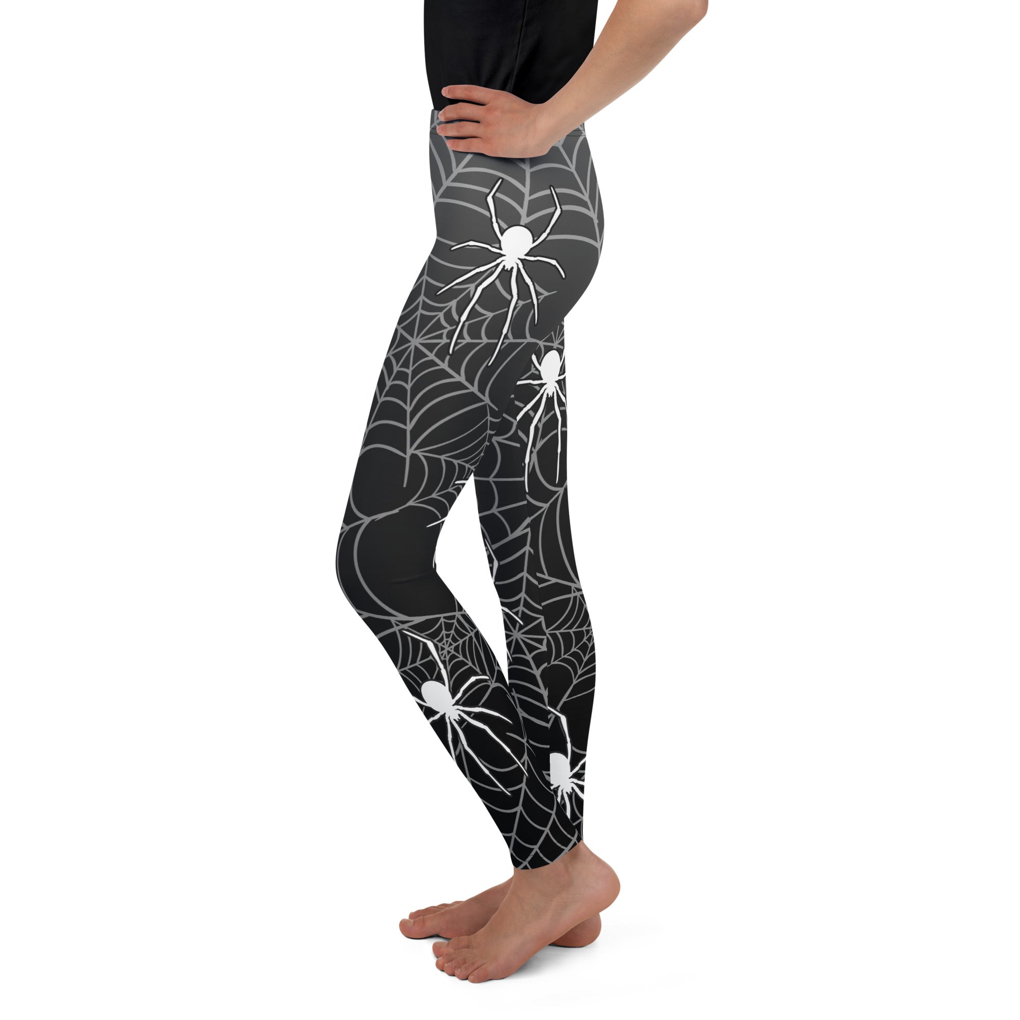 Halloween Spiderwebs Youth Leggings