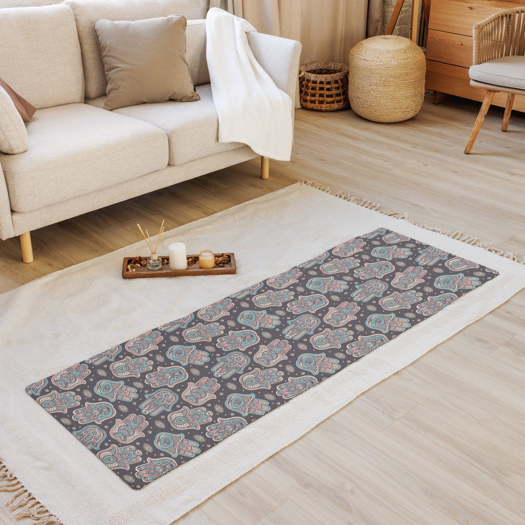 Hand Drawn Hamsa Yoga Mat
