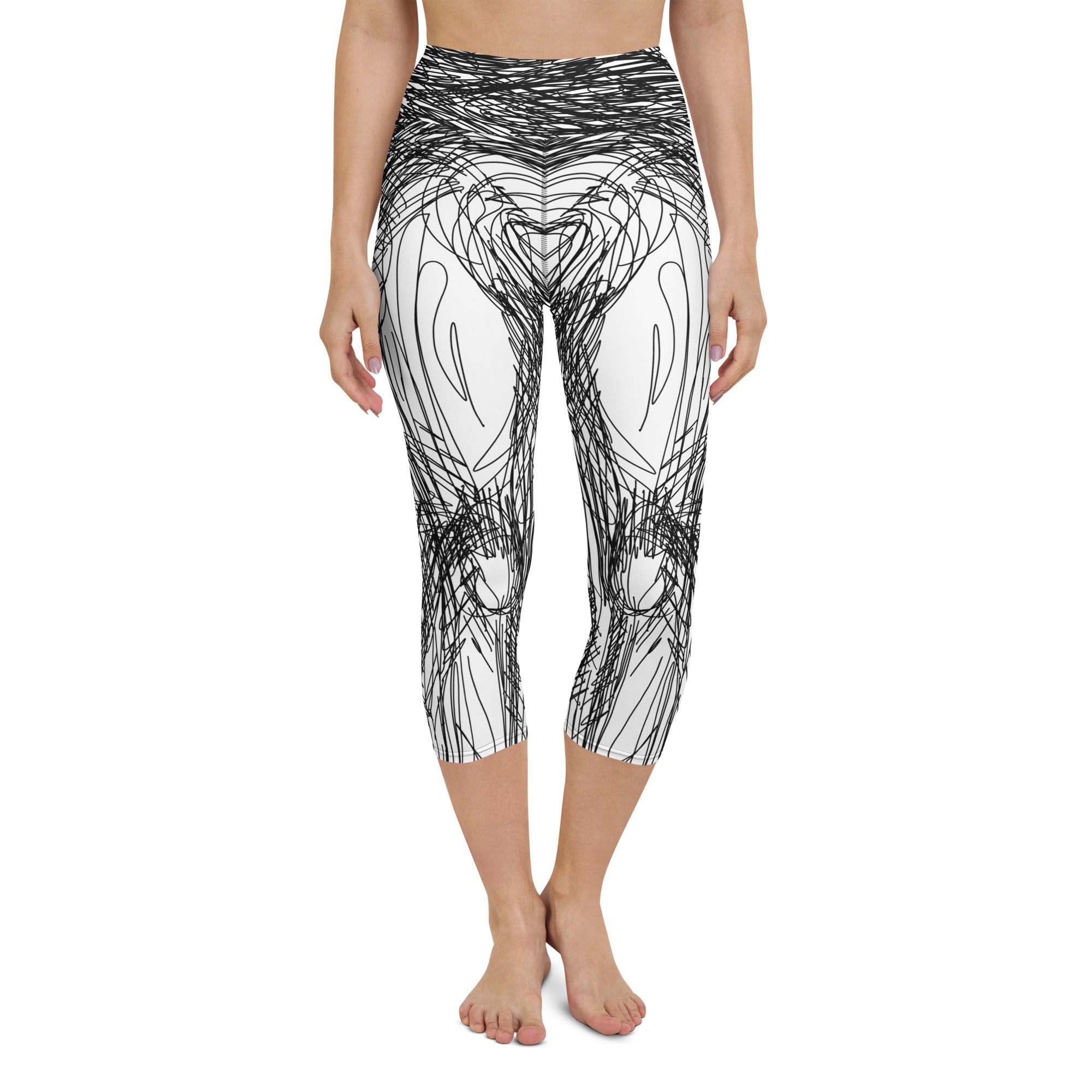 Hand Drawn Yoga Capris