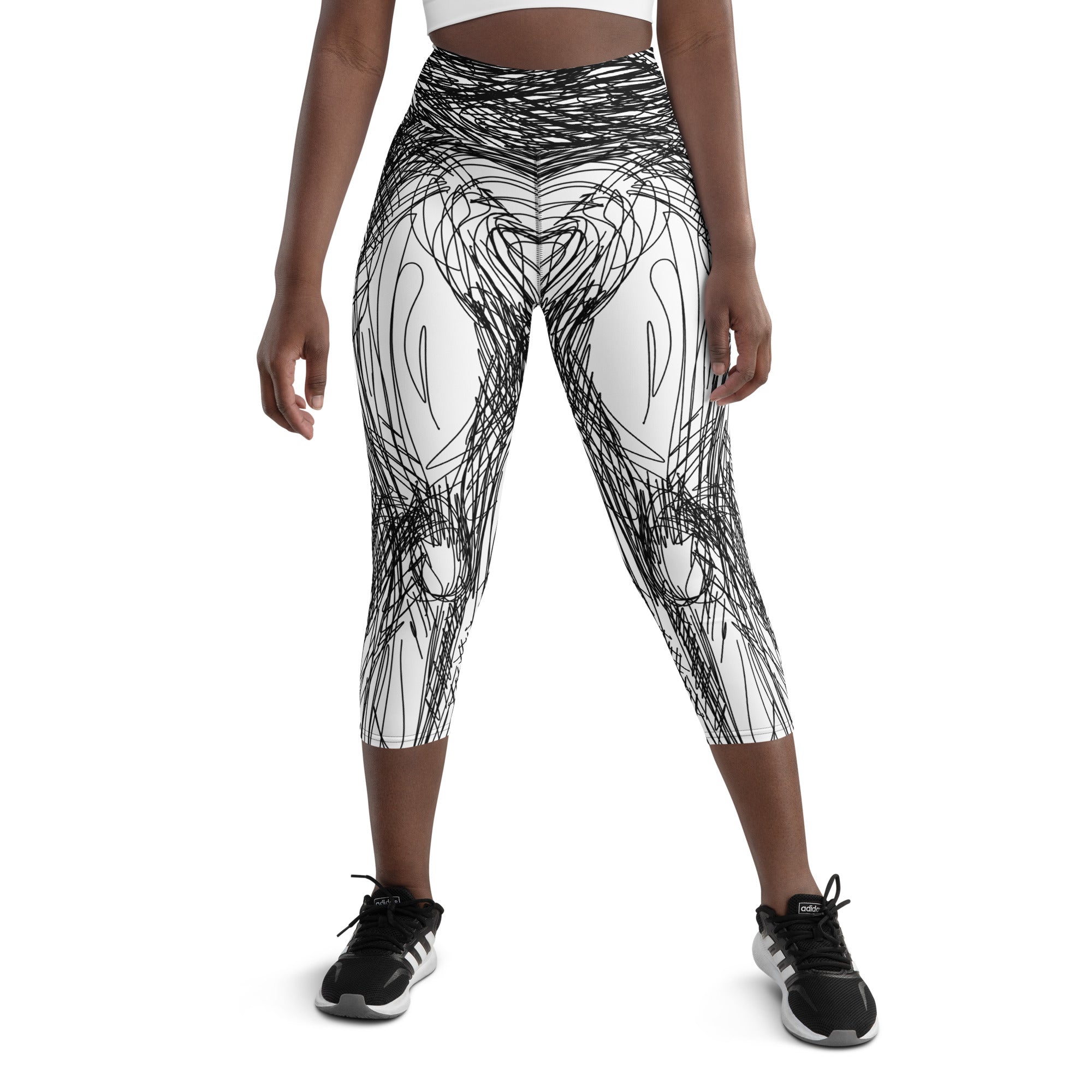 Hand Drawn Yoga Capris