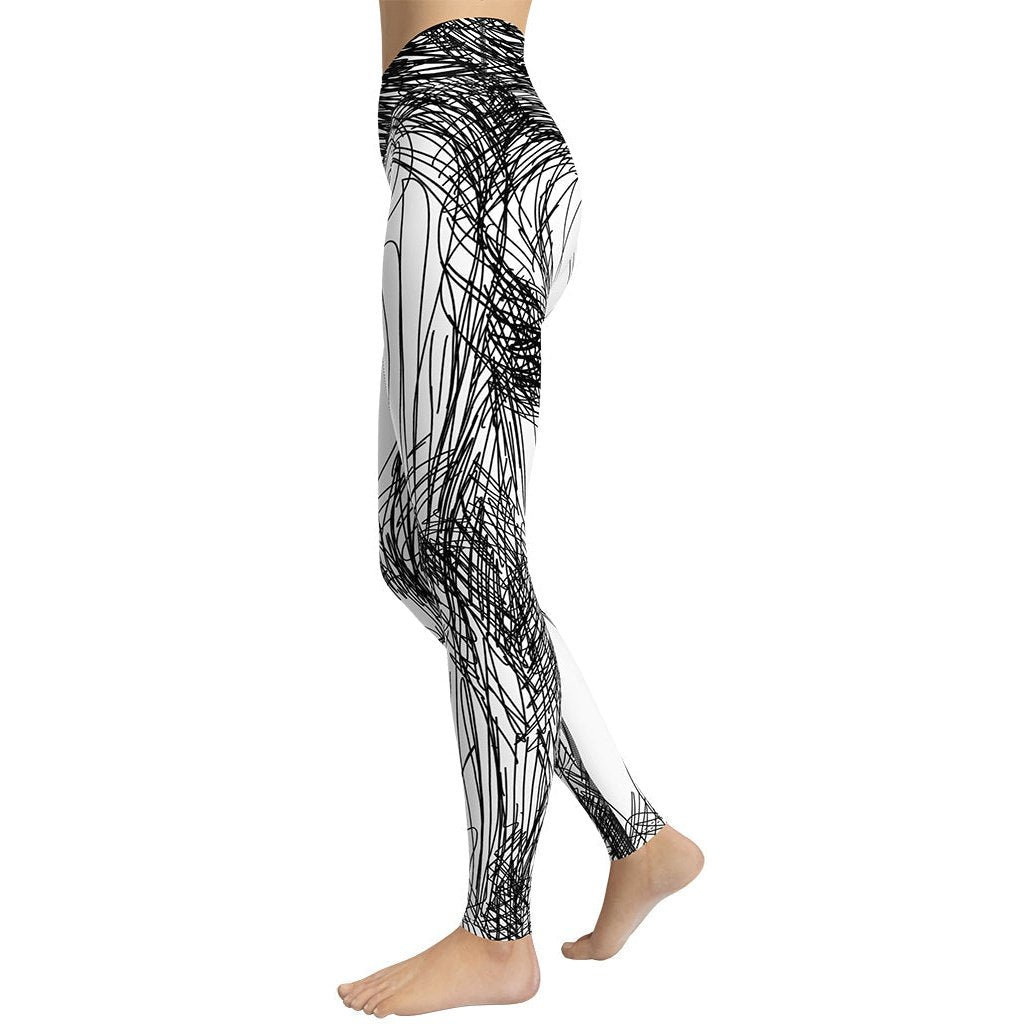 Hand Drawn Yoga Leggings