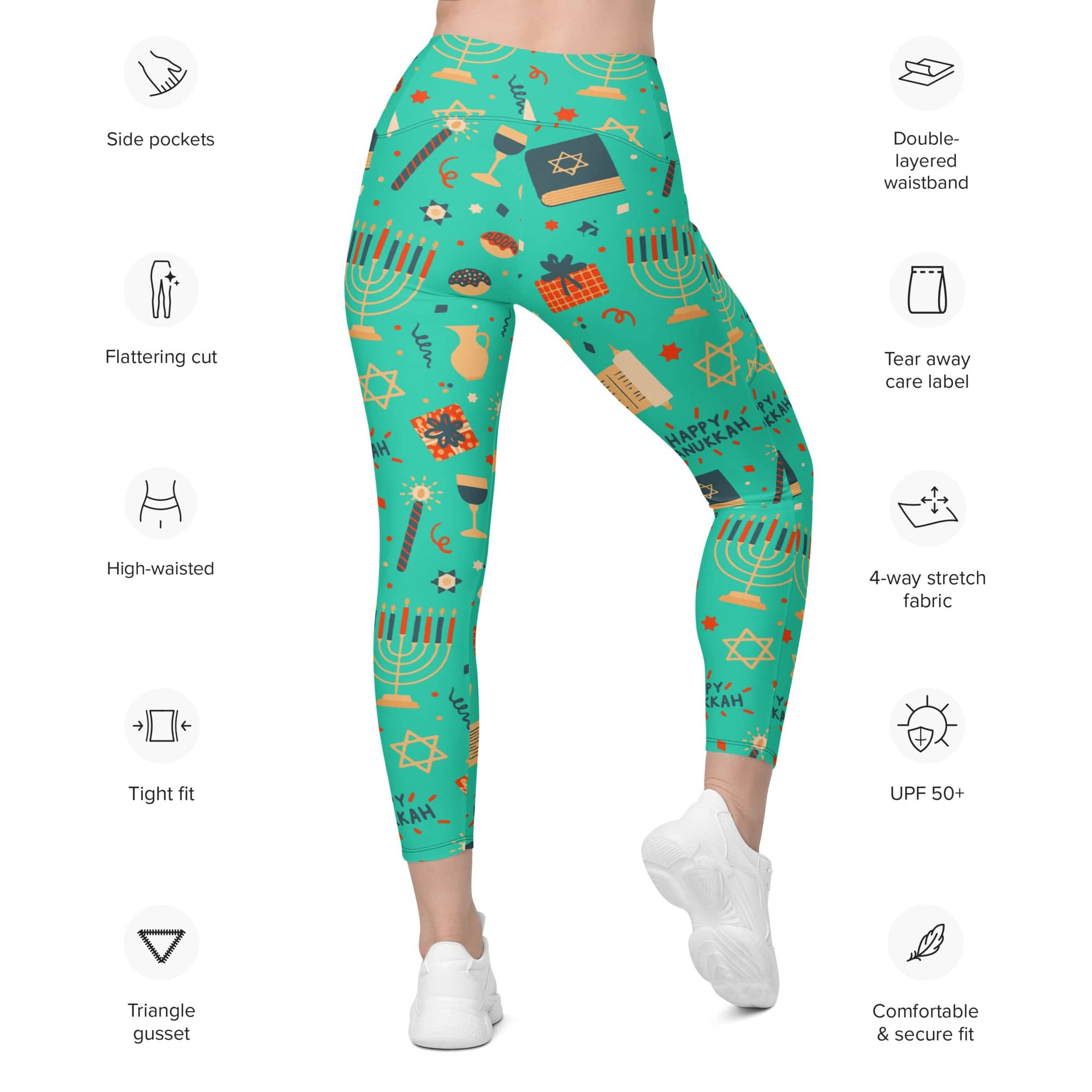 Hanukkah Joy Leggings With Pockets