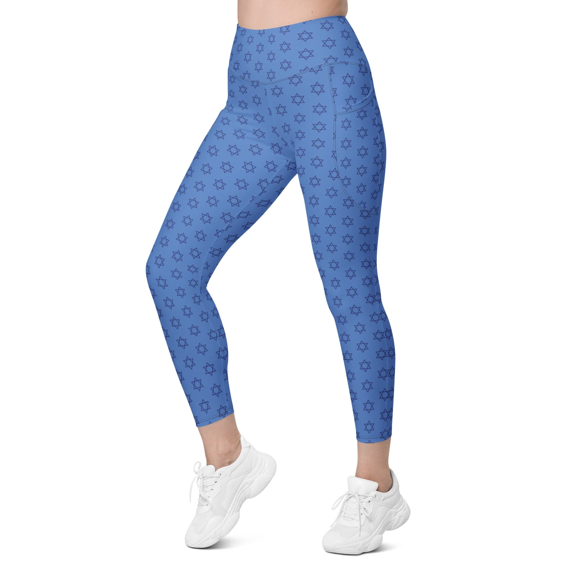Hanukkah Print Leggings With Pockets