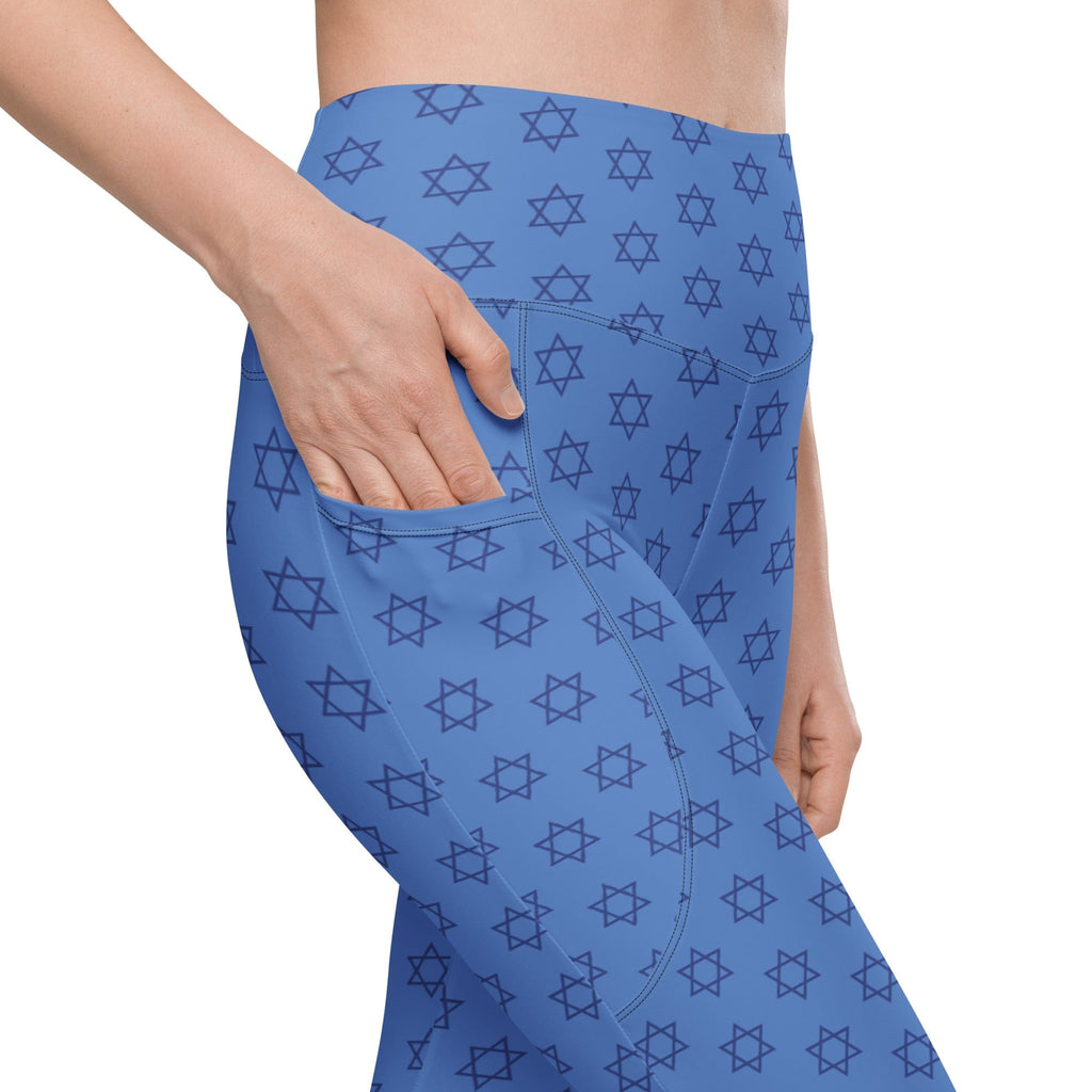 Hanukkah Print Leggings With Pockets